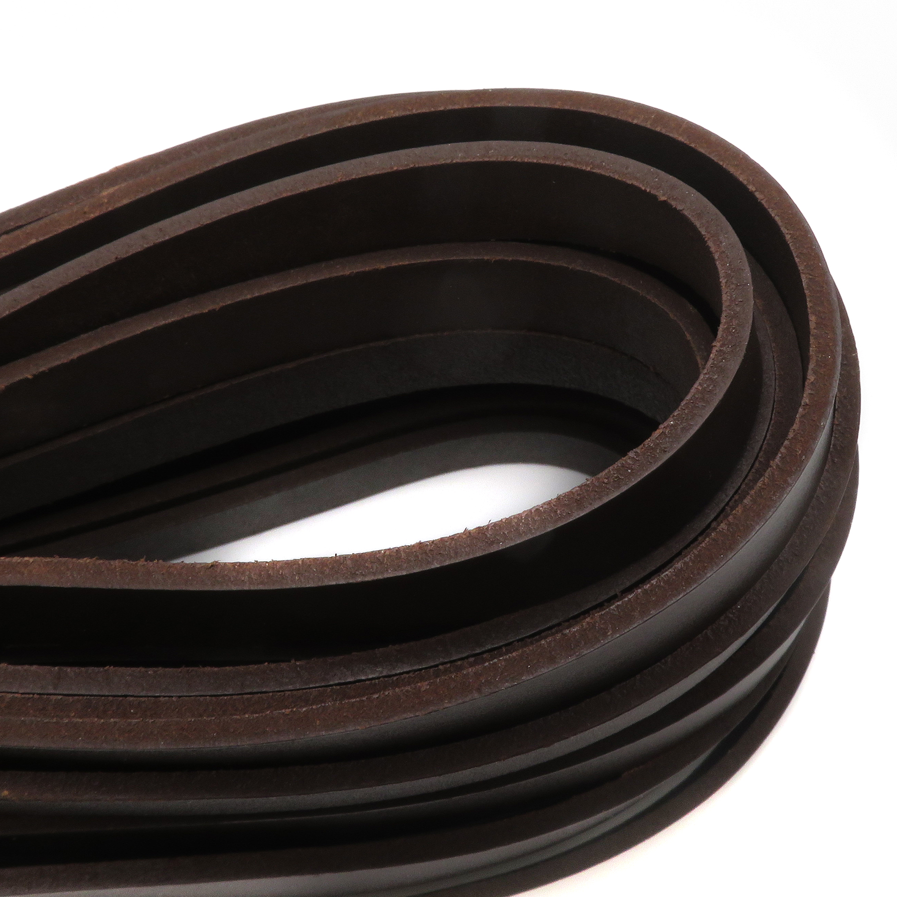 Lederriemen 15 mm x 3 mm in Braun - echtes stabiles Leder _2