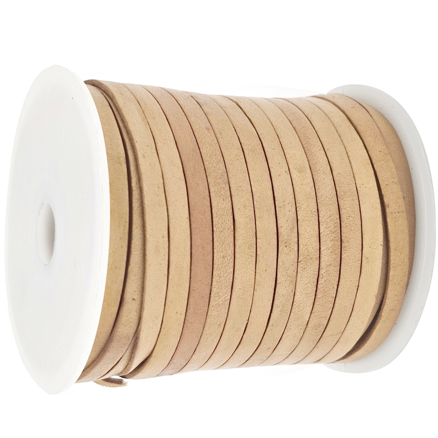 Lederband Flach 4 x 1 mm - Natur