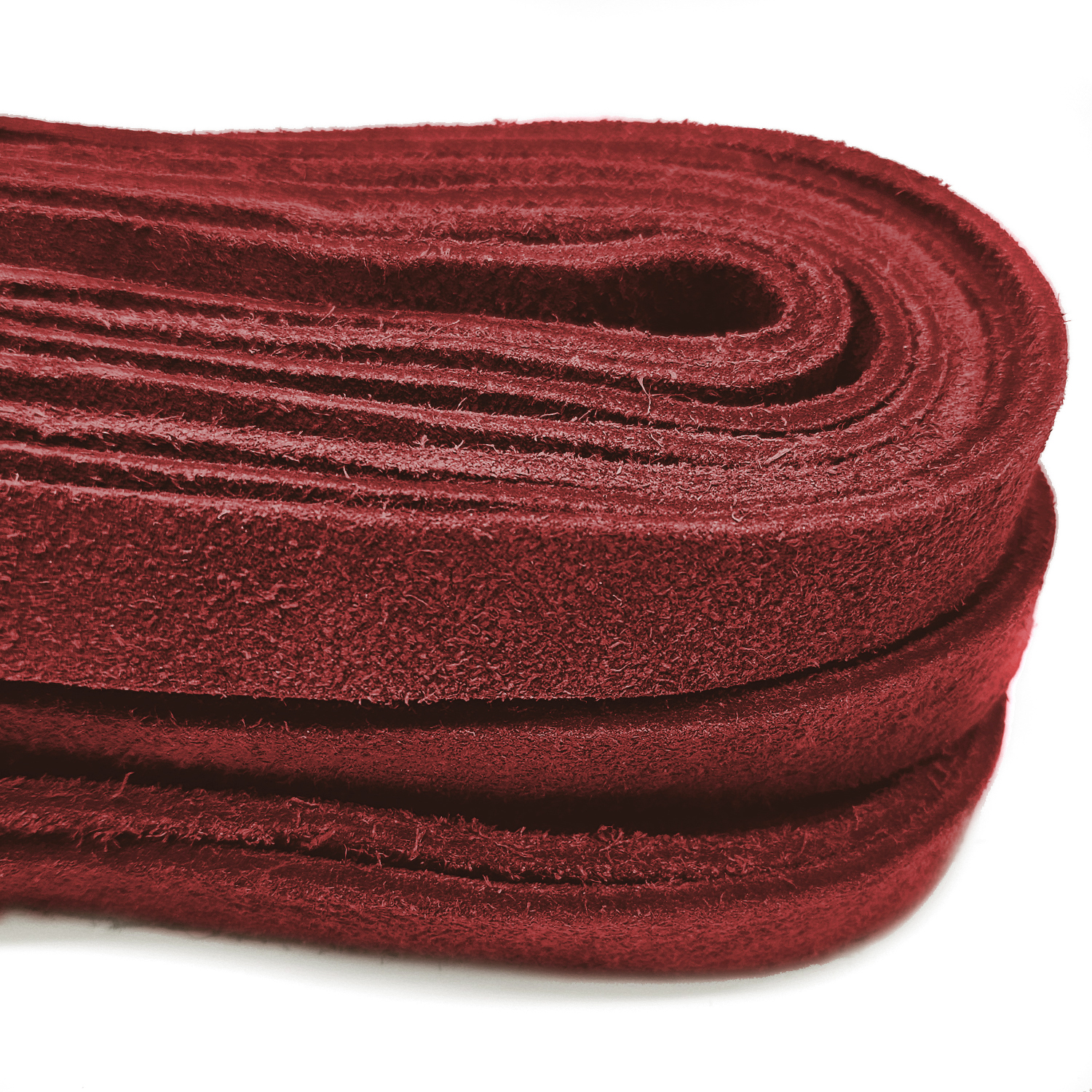 Wildlederband in Weinrot 15 mm Breite - reines Velourleder