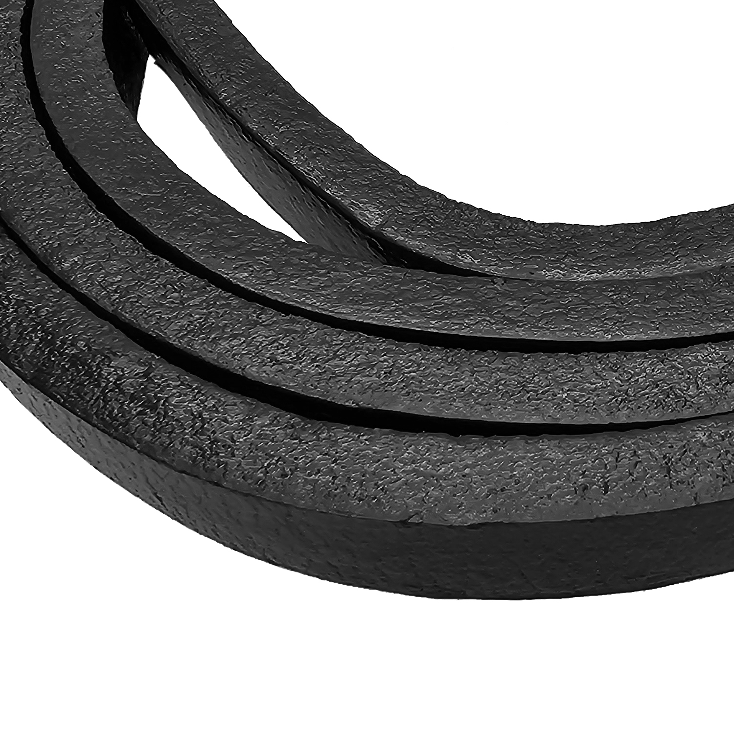 Lederband Flach | 12 mm x 6 mm | Länge: 1 Meter - Schwarz