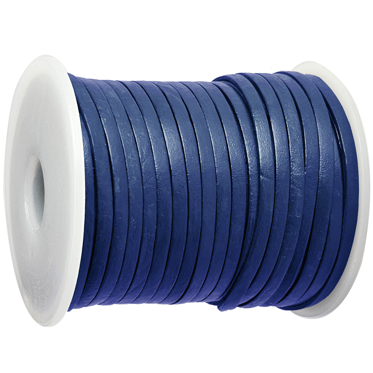 Lederband Flach 3 x 1 mm - Blau