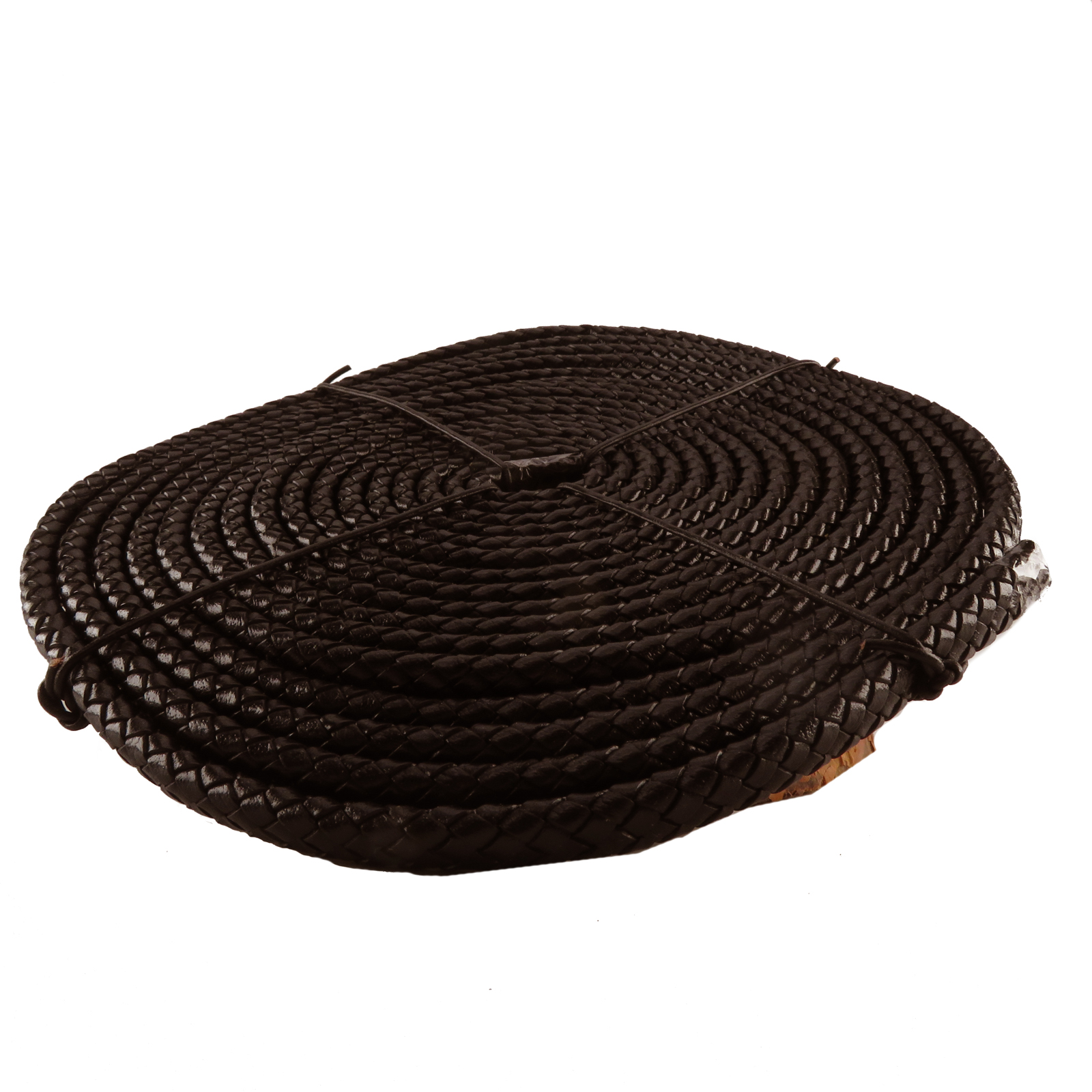 Lederschnur geflochten Oval 10 mm x 6 mm - Braun. Länge: 2 m