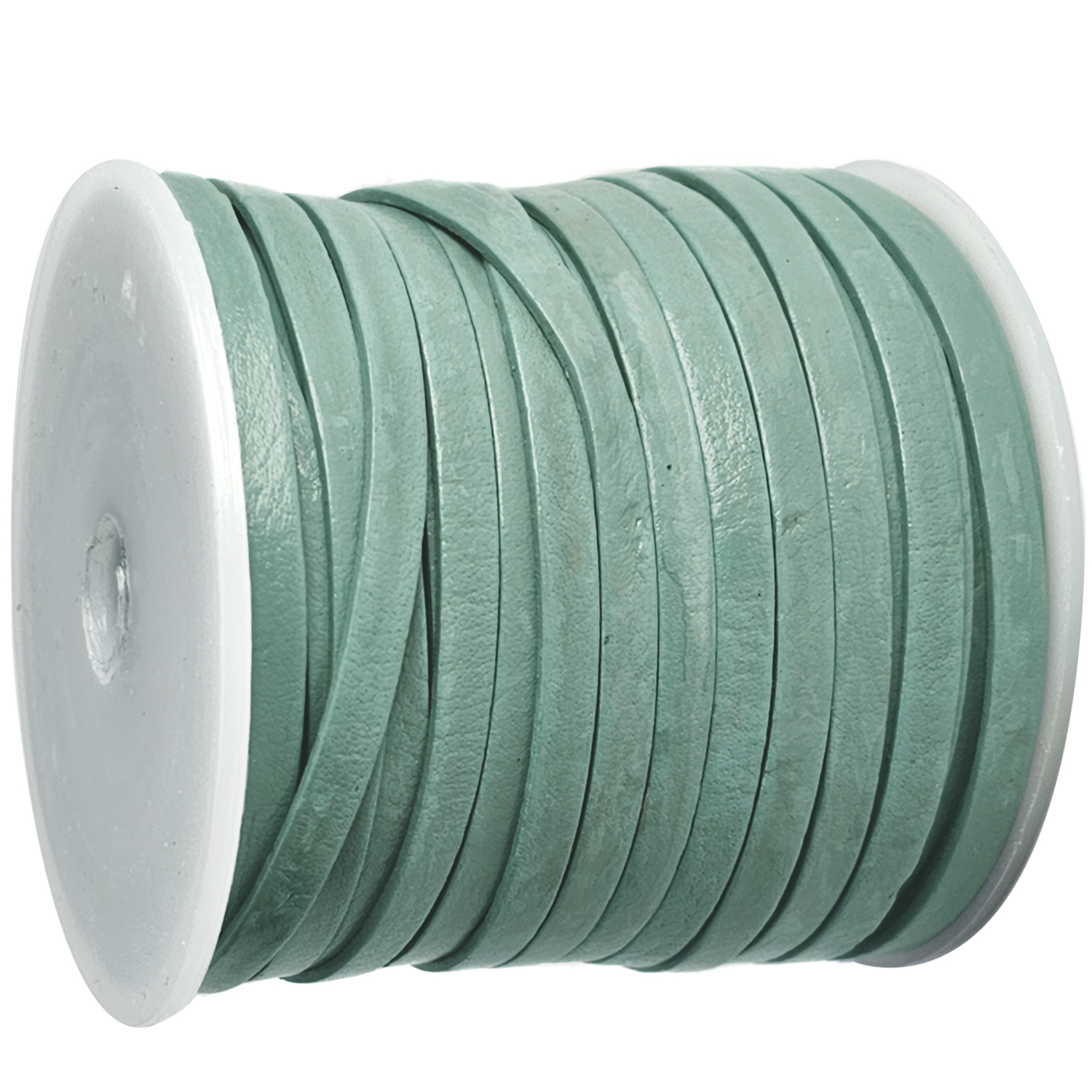 Lederband Flach 4 x 1 mm in Aqua - zum Basteln