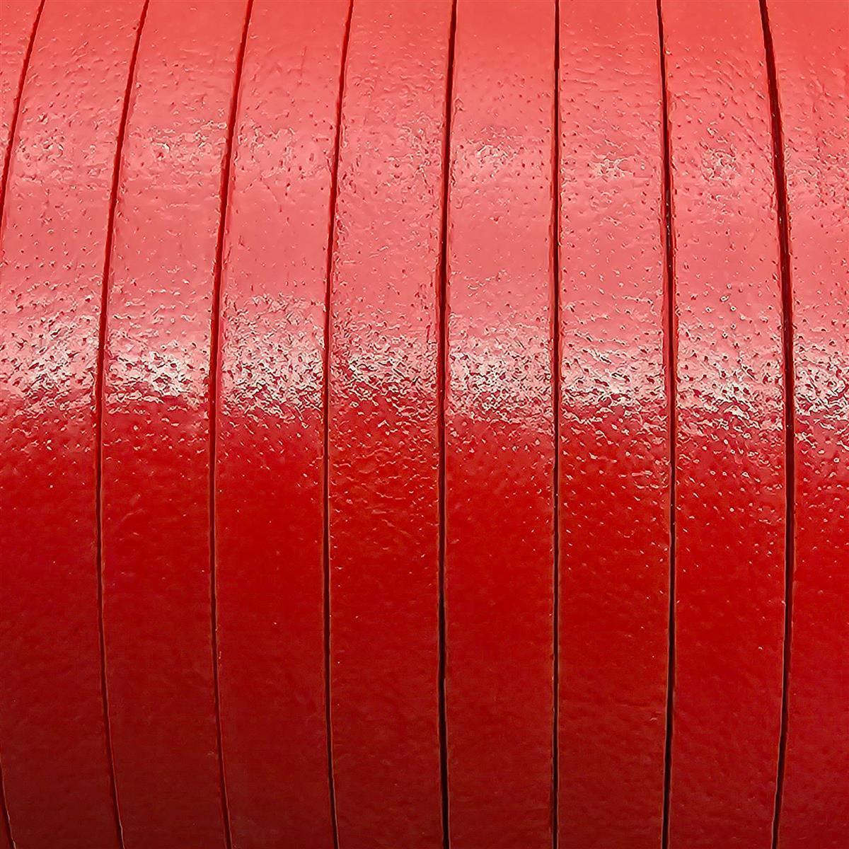 Lederband Flach 5 mm x 1,5 mm - Orange. Länge: 5 m