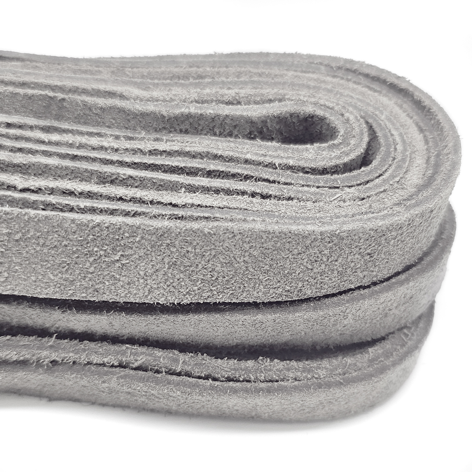 Wildlederband in Grau 15 mm Breite - reines Velourleder