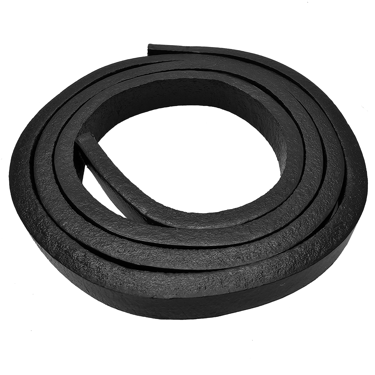 Lederband Flach | 12 mm x 6 mm | Länge: 1 Meter - Schwarz
