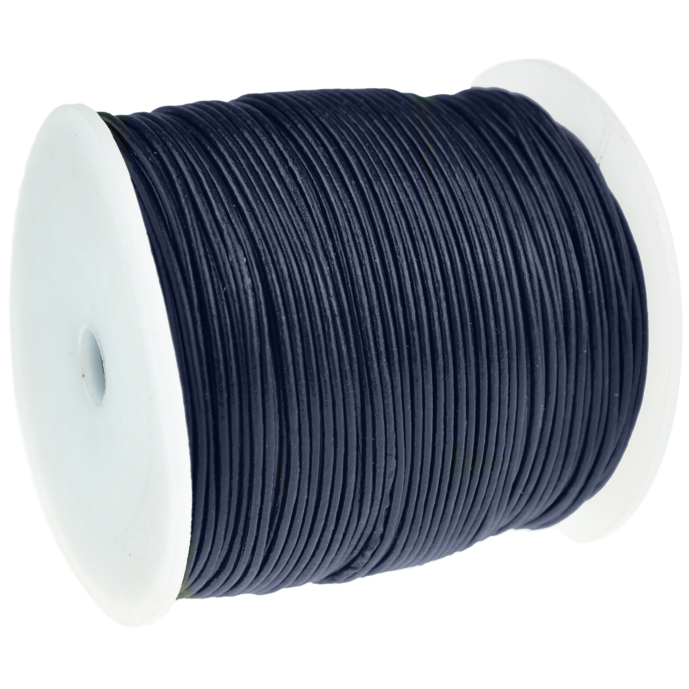 Lederschnur Rund 1 mm - Navy. Länge: 30 m