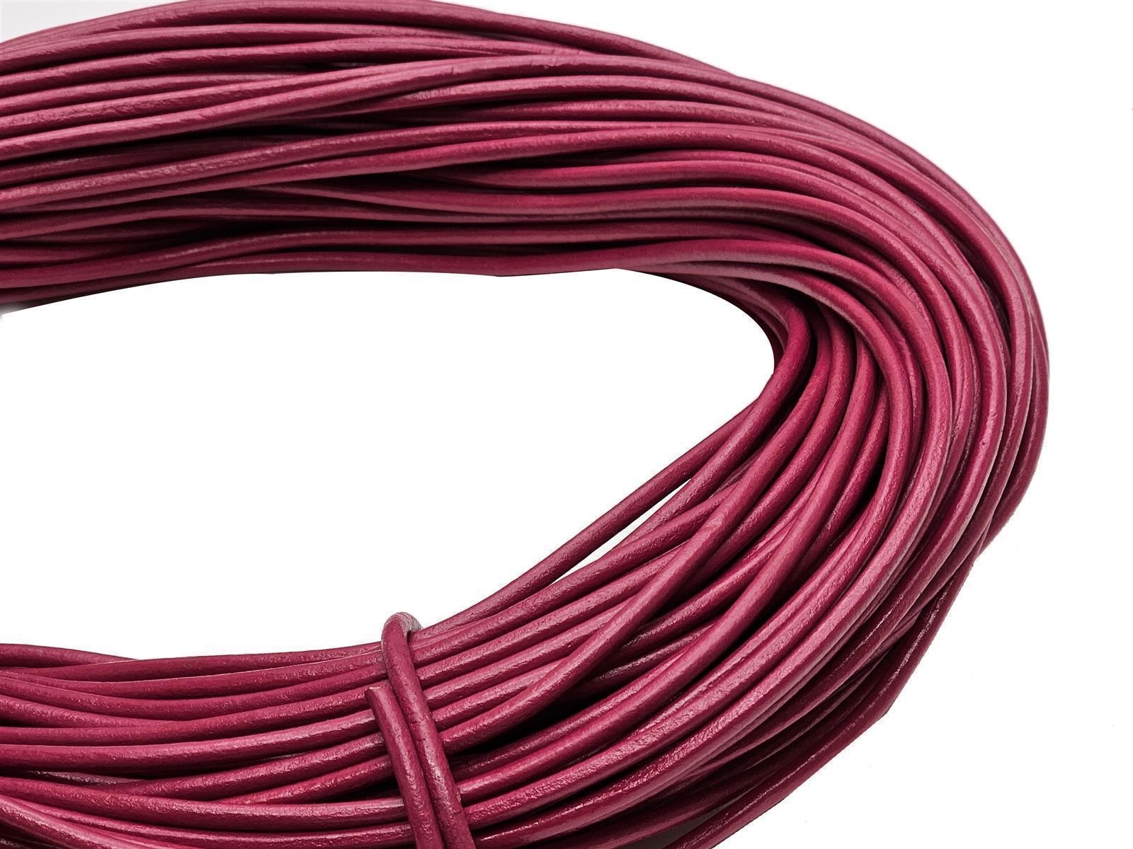 4 mm Lederschnur in Fuchsia, stabil, flexibel und strapazierfähig