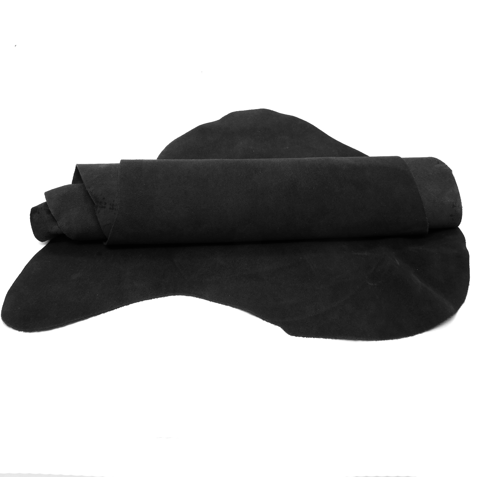 Lederhaut - Wildleder - echtes Büffelleder | Schwarz | Dicke: 1-1,2 mm | Größe: 1,46-1,50 m²