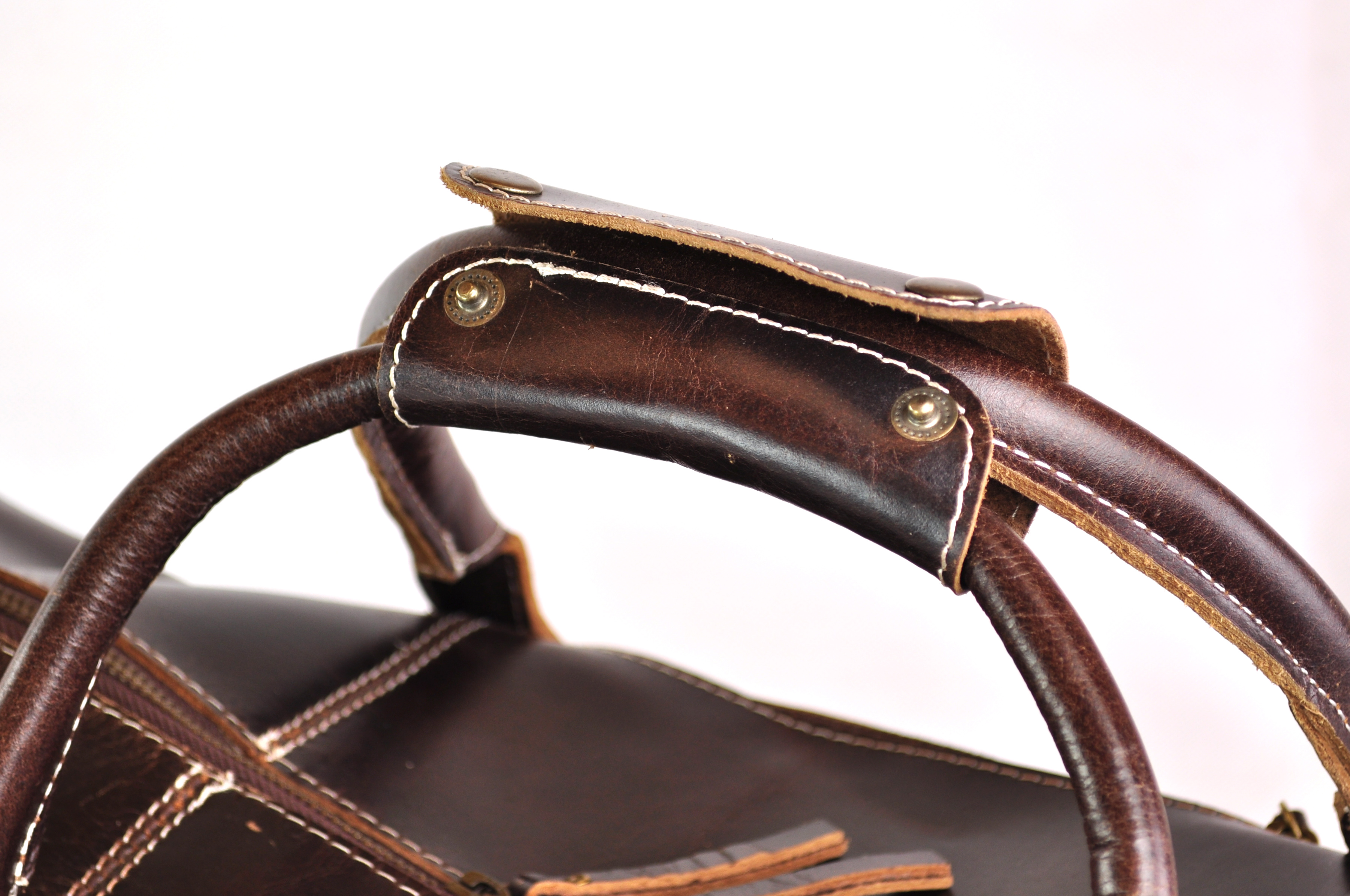 DSC_3748 Große Ledertasche | Reisetasche | Vintage | 52cm x 30cm x 18cm - Braun