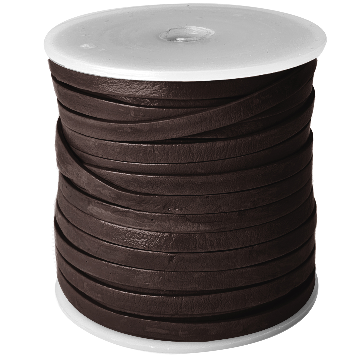 Lederband Flach 4 x 1 mm in Braun- zum Basteln