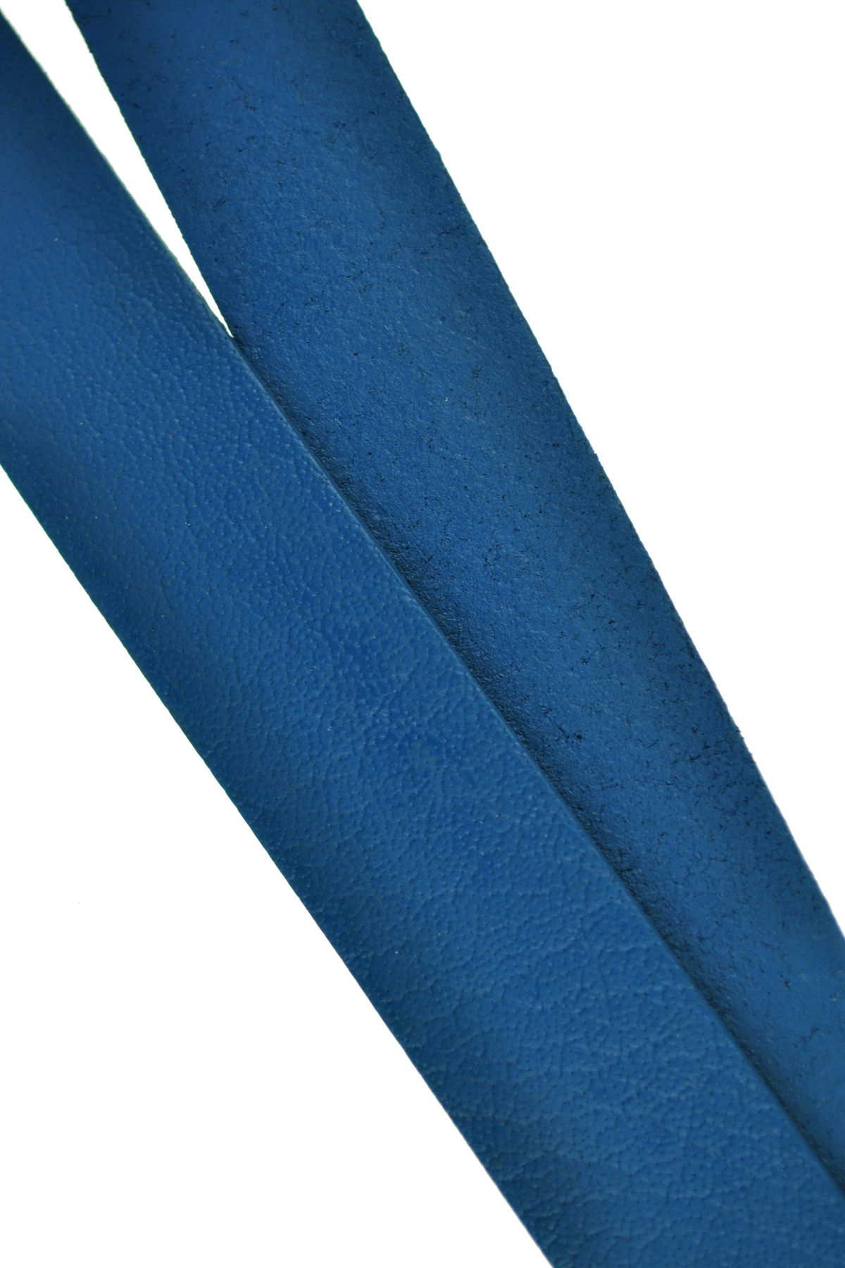 Lederband Flach. Länge: 1 m; Dicke: 2 mm - Blau. Breite: 40 mm