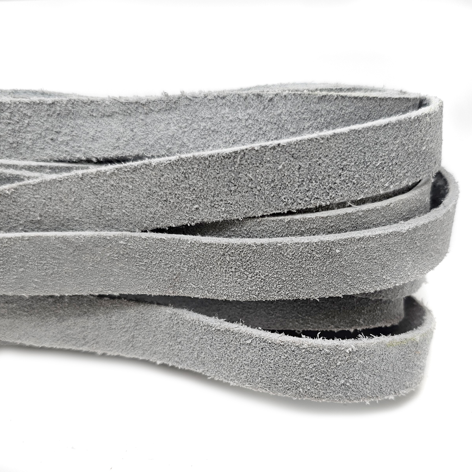 Lederband Flach Wildleder 15 mm x 2,5 mm - Schwarz. Länge: 20 m