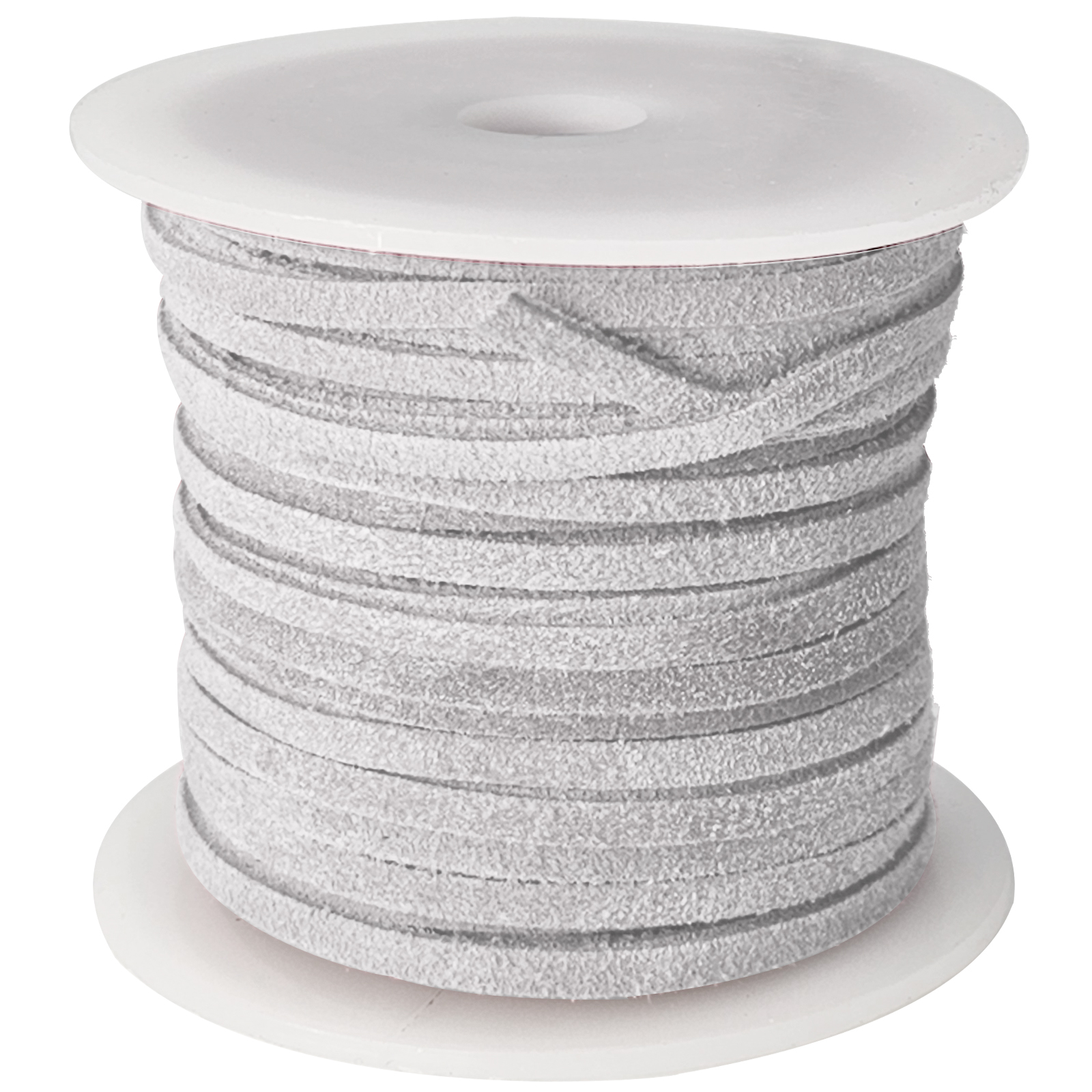 Wildlederband in Hellgrau 3 mm Breite - reines Velourleder