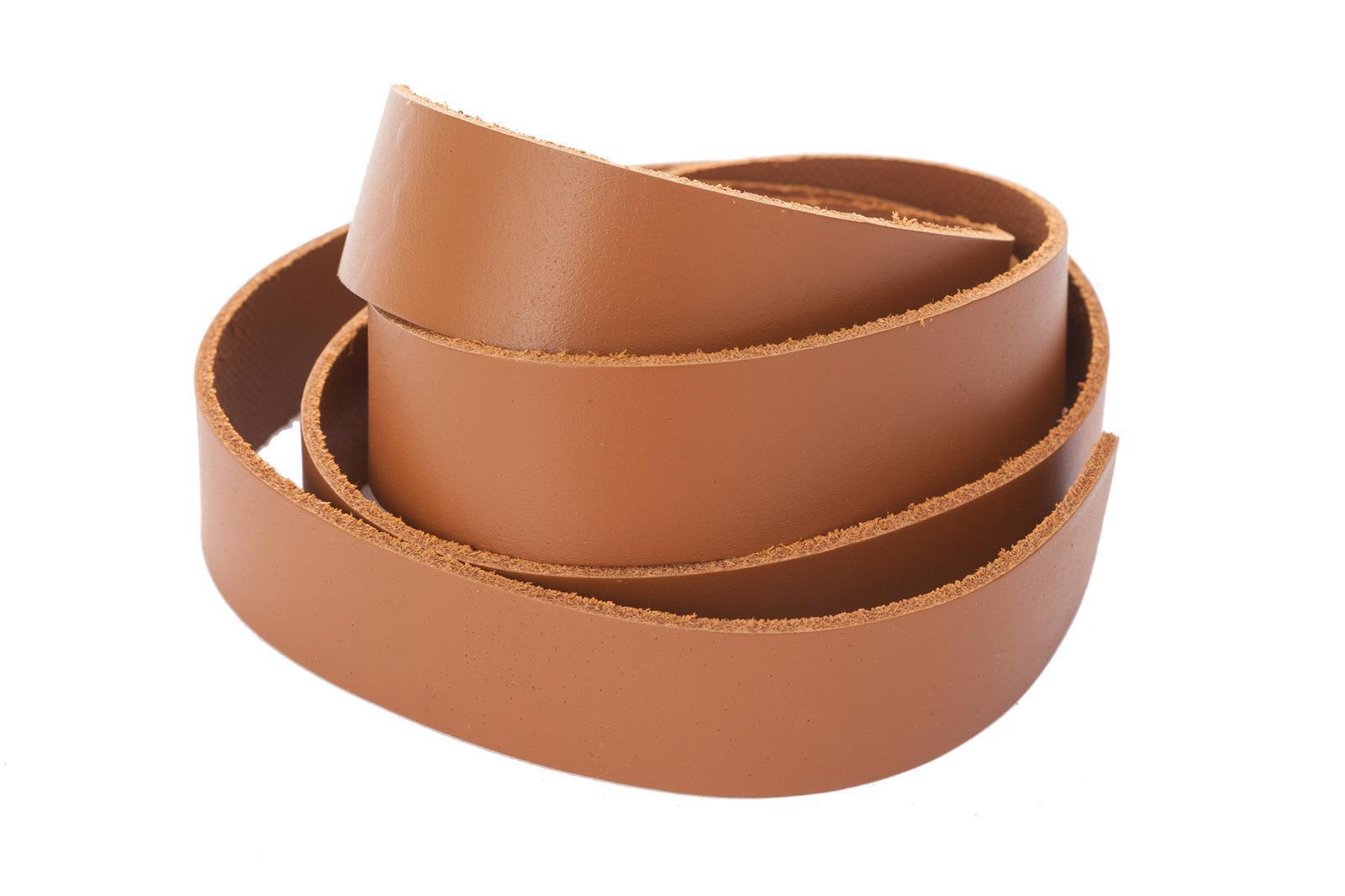 Lederband Flach. Länge: 1 m; Dicke: 2 mm - Hellbraun. Breite: 30 mm