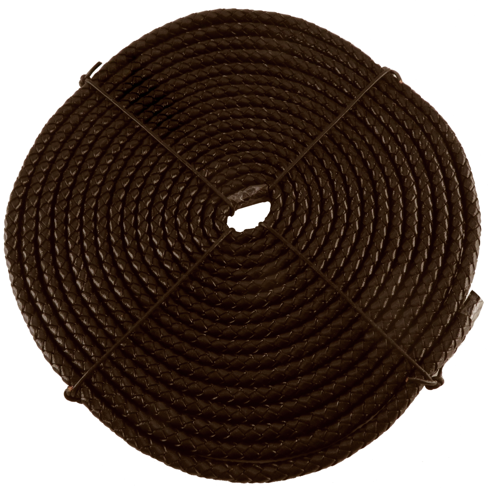 Lederschnur geflochten Oval 10 mm x 6 mm - Braun. Länge: 5 m
