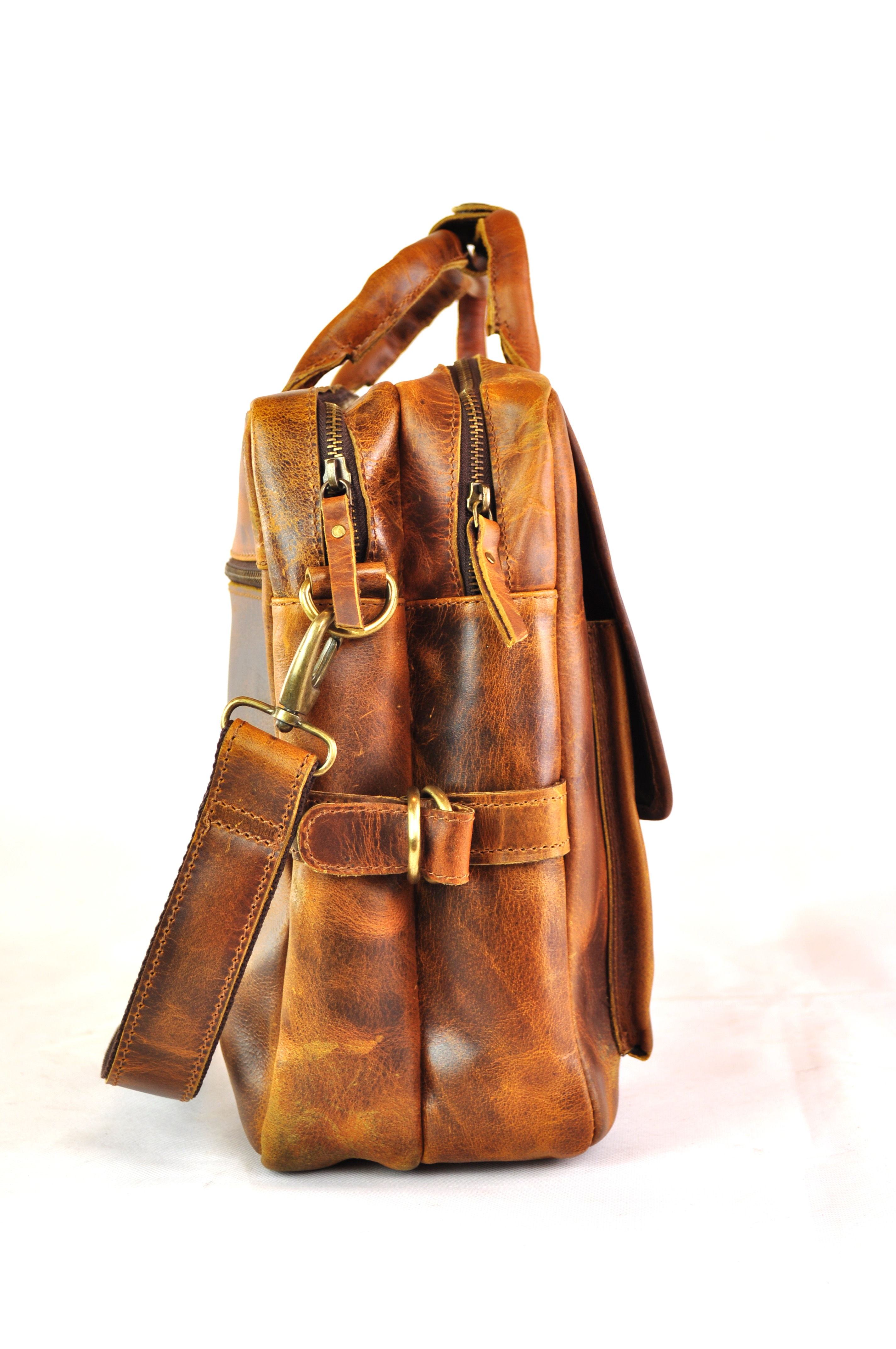 DSC_4025 Ledertasche – Shabby Antik Braun 40cm x 30cm x 13cm
