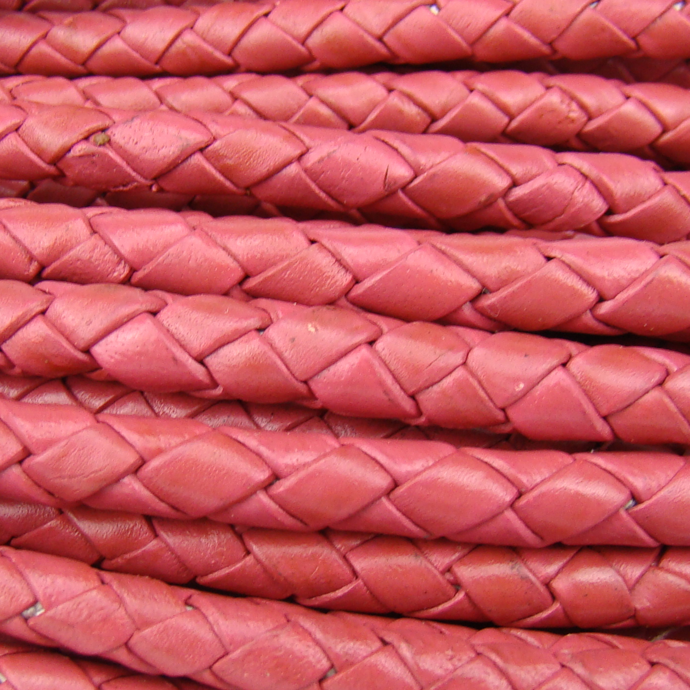 Lederschnur geflochten 5 mm - Pink. Länge: 20 m