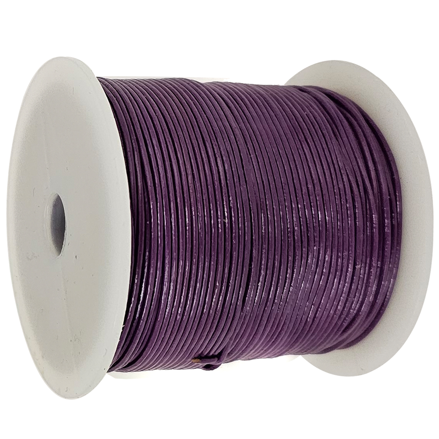 Lederschnur Rund 1 mm - Lila. Länge: 20 m