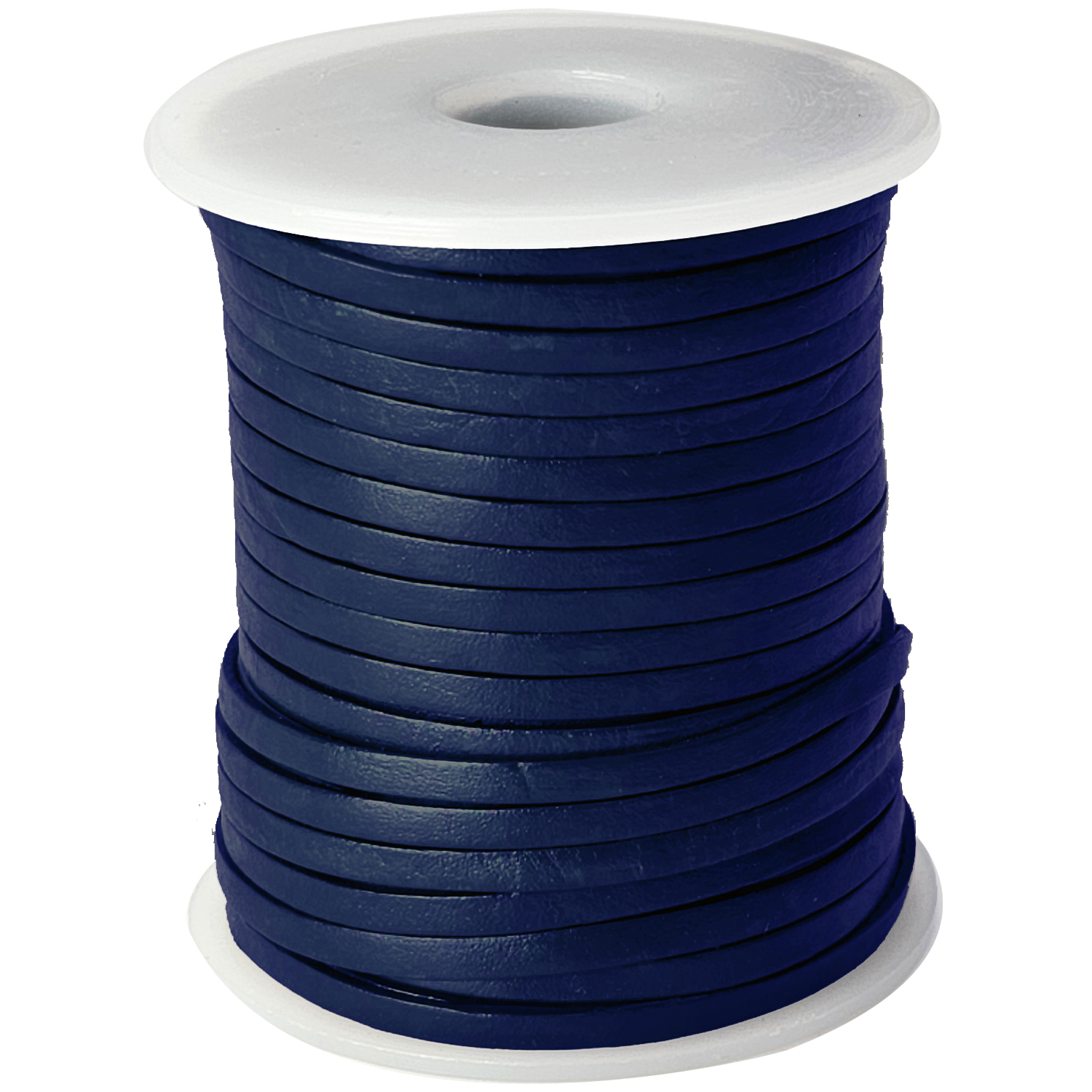 Lederband flach 3 mm Breite, 1 mm Dick für die Lederschmuckherstellung ind das kreative Handwerk -  in Navy