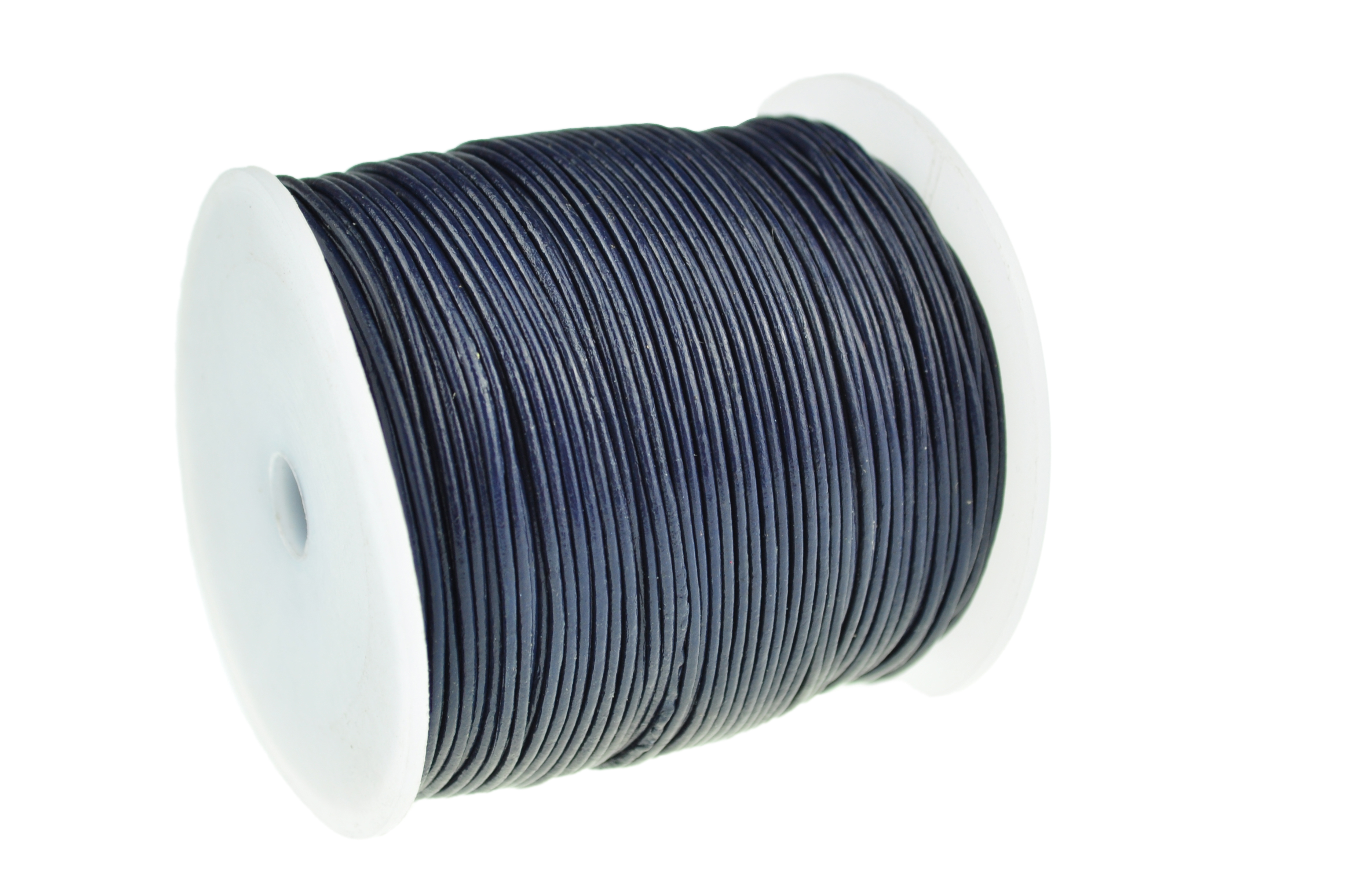 Lederschnur Rund 1 mm - Navy. Länge: 30 m