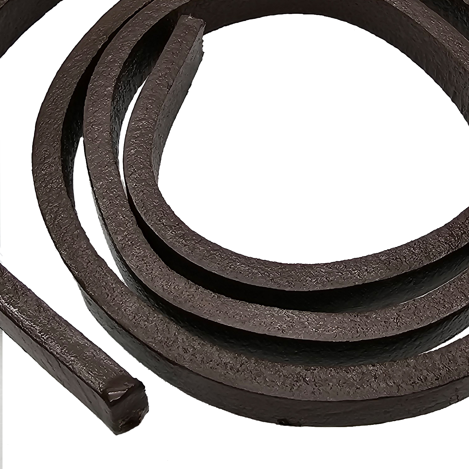 Lederband Flach | 12 mm x 6 mm | Länge: 1 Meter - Braun