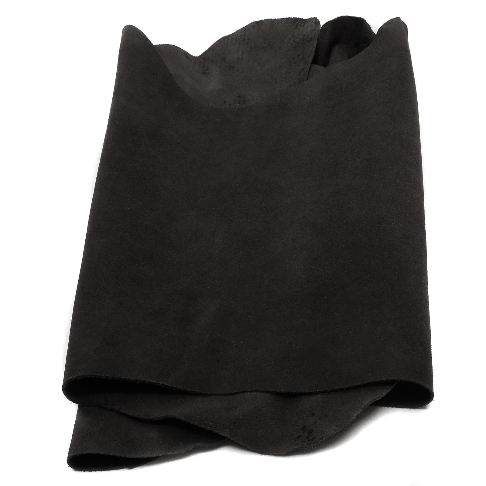 Lederhaut - Wildleder - echtes Büffelleder | Schwarz | Dicke: 1-1,2 mm | Größe: 1,46-1,50 m²