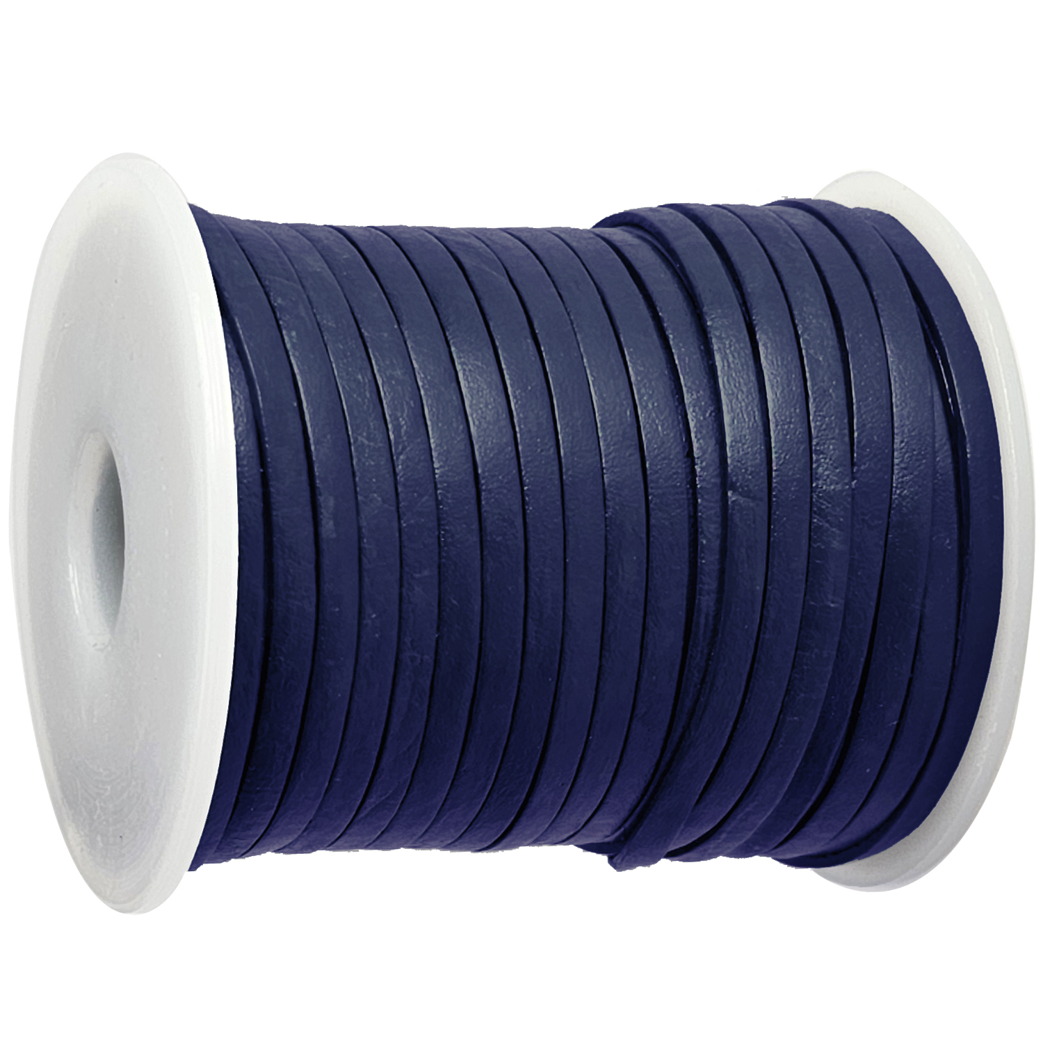 Lederband flach 3 mm Breite, 1 mm Dick für die Lederschmuckherstellung ind das kreative Handwerk -  in Navy