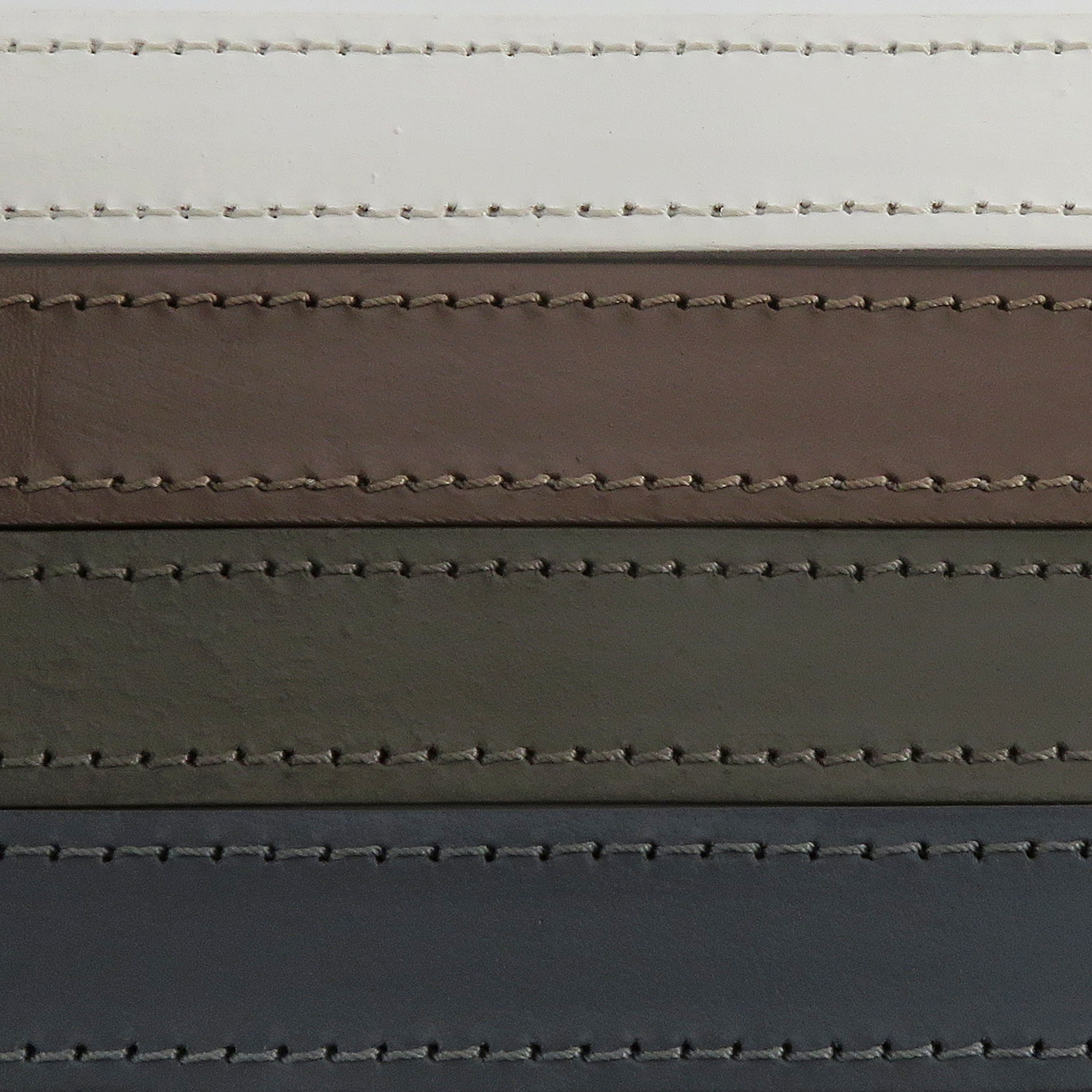 Lederband Flach Genäht | 20 mm Breite | Länge: 1 Meter -  Schwarz