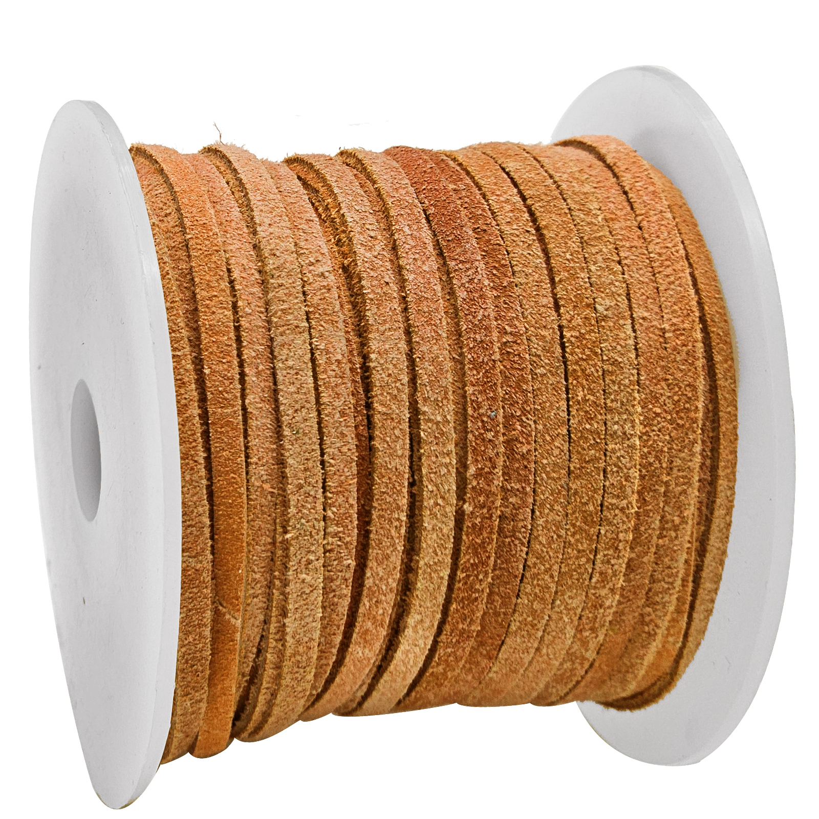 Lederband Flach Wild  3 mm x 1,5 mm - Curry. Länge: 10 m