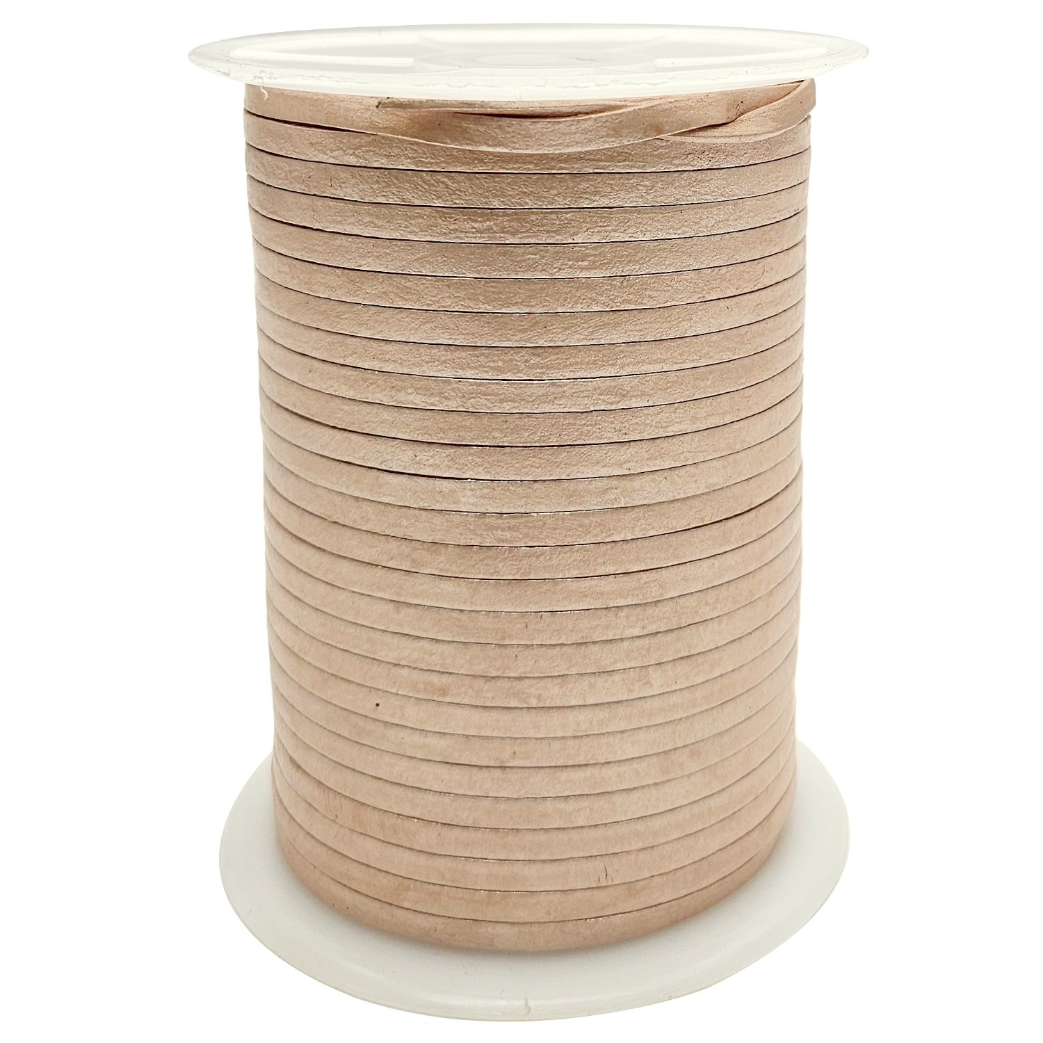 Lederband Flach 4 x 1 mm - Pearl 15 m