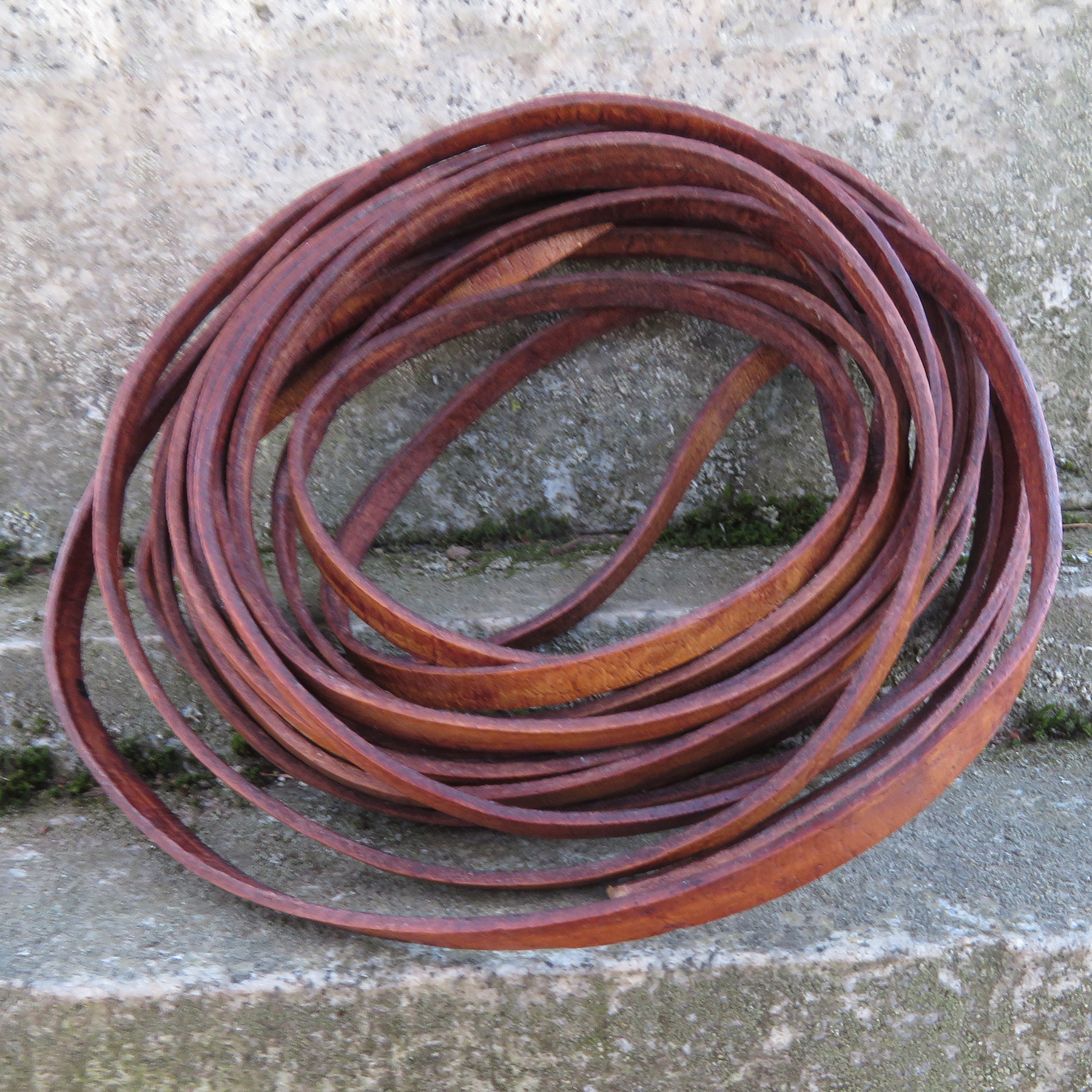 FL071513_5DNDVt1pCSsK46 Lederband Flach 7 mm x 1,5 mm - Antik Hellbraun. Länge: 20 m