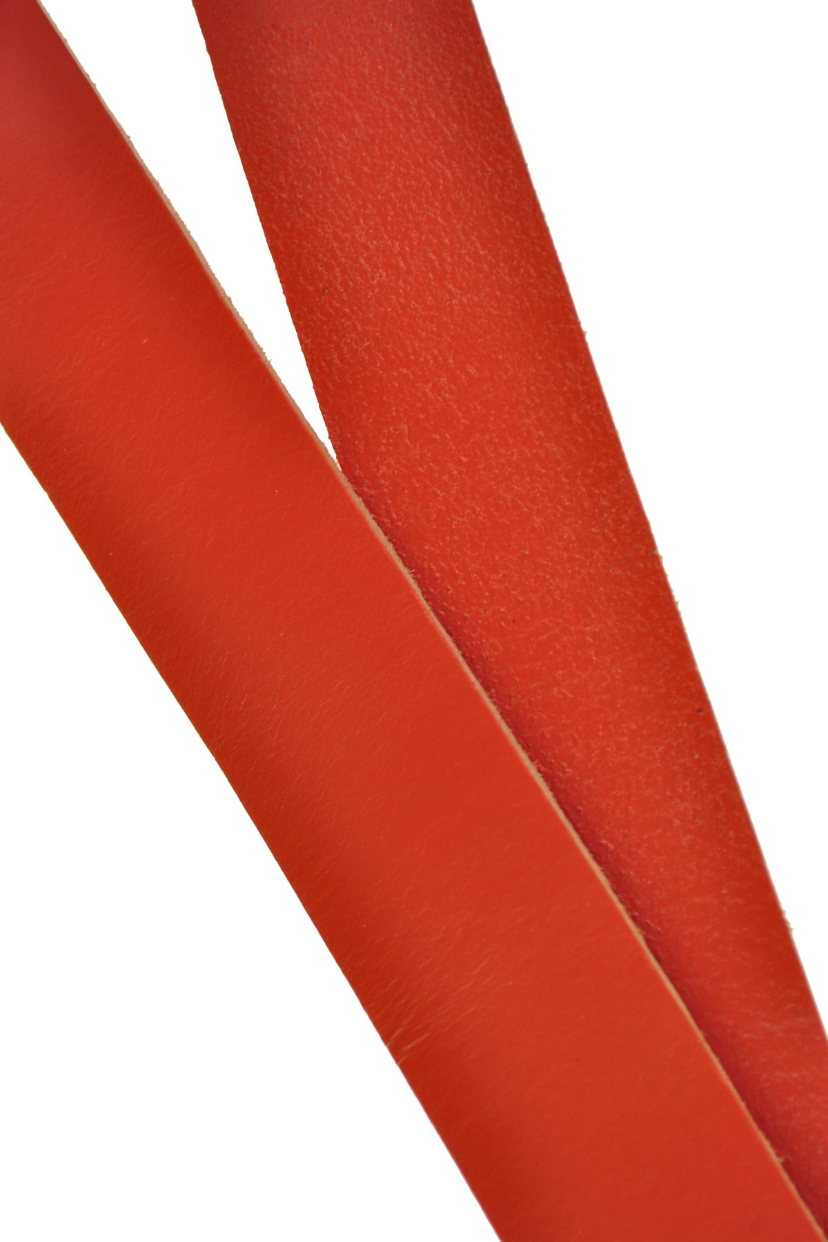 Lederband Flach. Länge: 1 m; Dicke: 2 mm - Orange. Breite: 25 mm