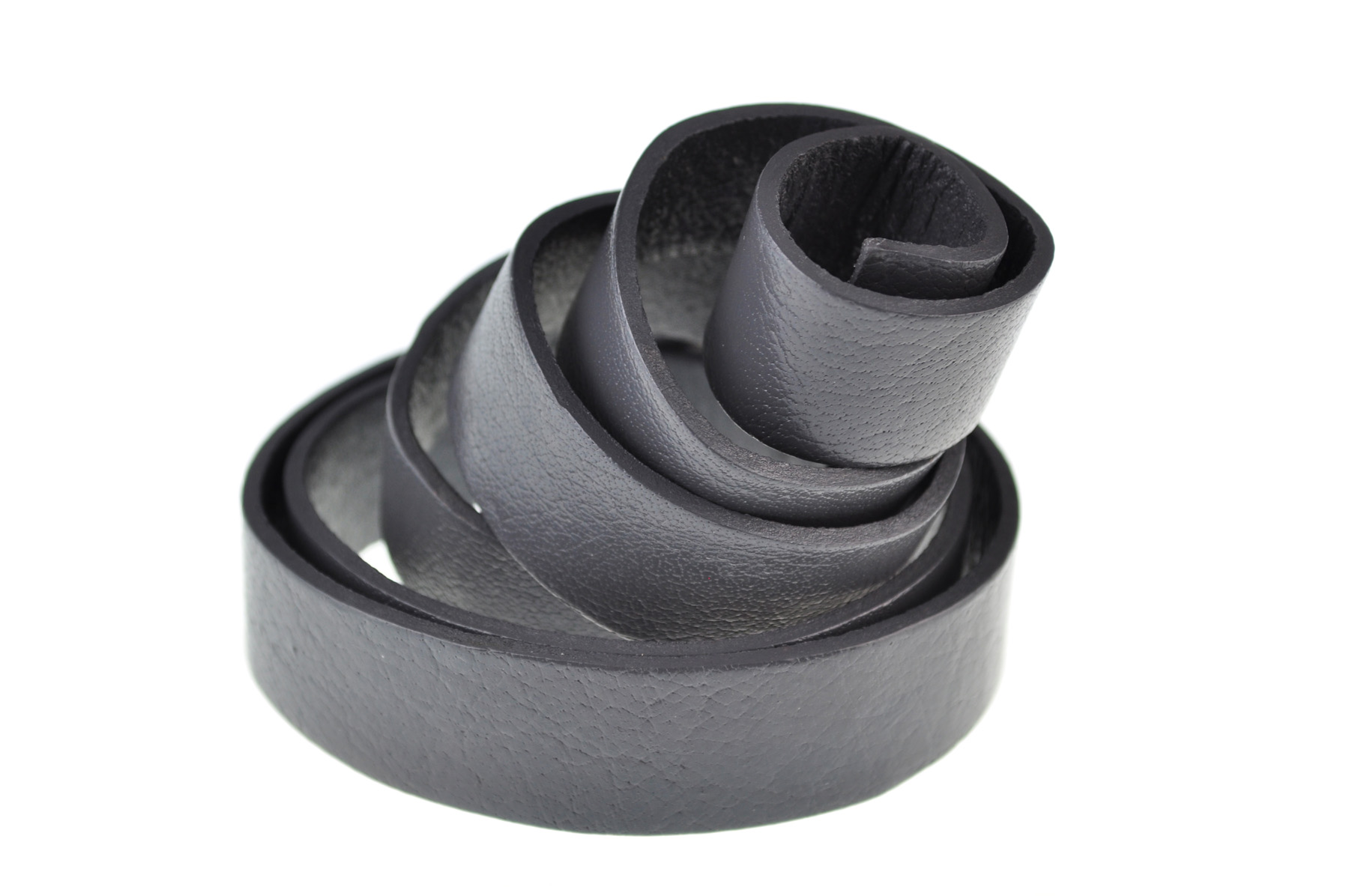 Lederband Flach. Länge: 1 m; Dicke: 2 mm - Grau. Breite: 20 mm