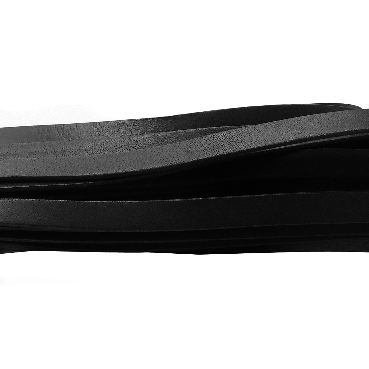 Schwarzes Lederband in einer Breite von 10 mm und 2 mm Dicke für das kreative Lederhandwerk