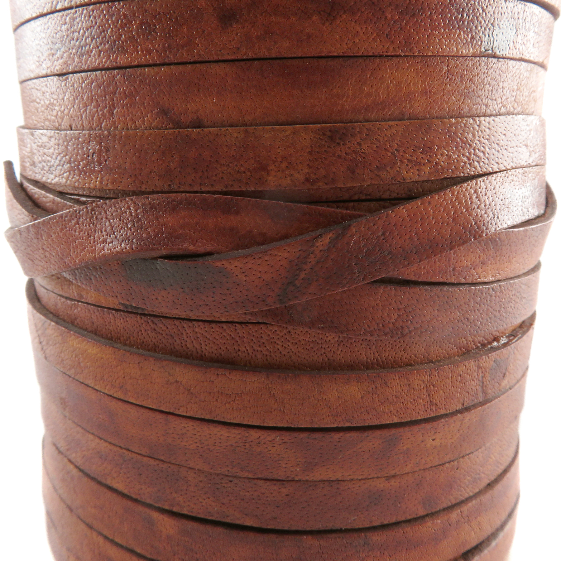 FL071513_3f7s0WNdk3f7iw Lederband Flach 7 mm x 1,5 mm - Antik Hellbraun. Länge: 20 m