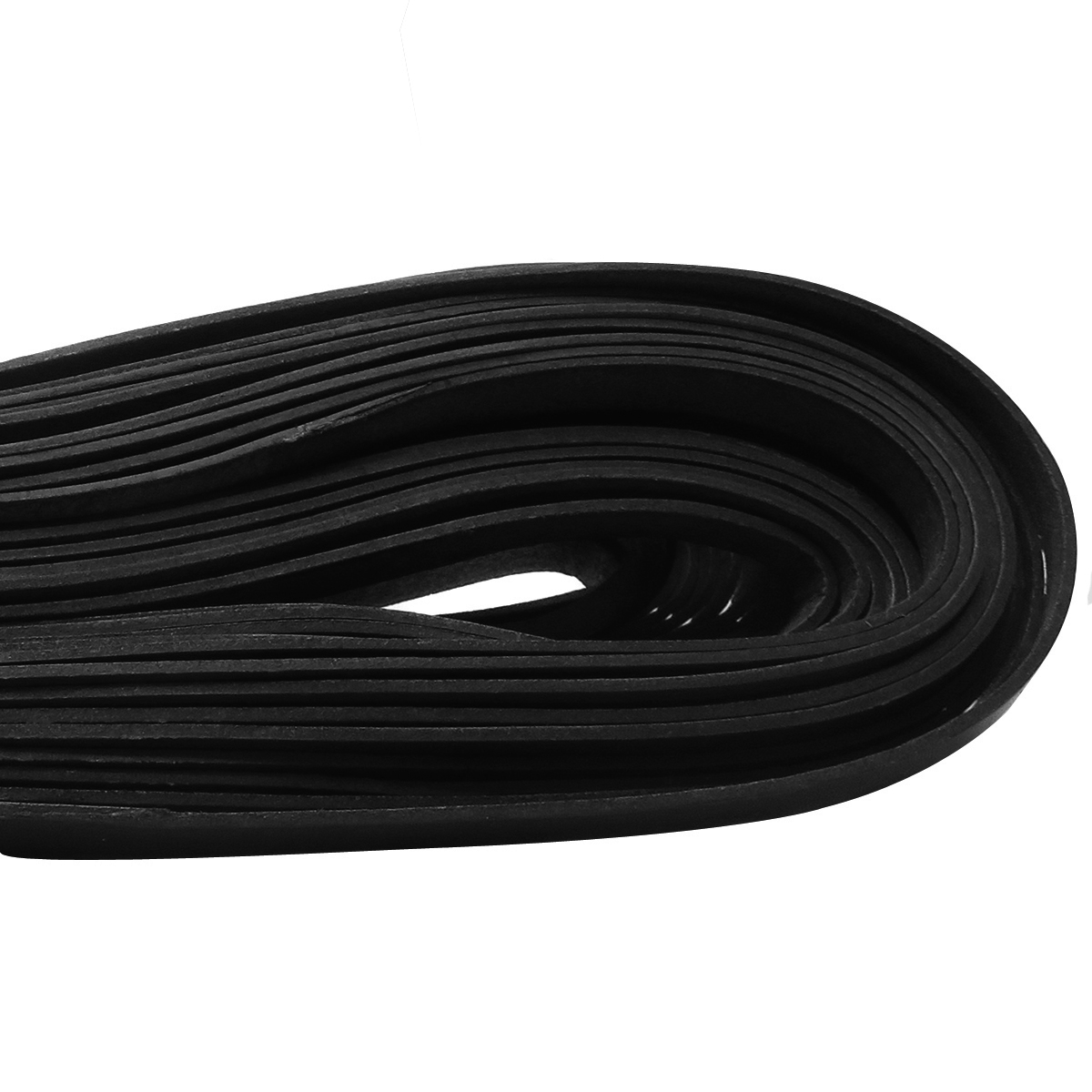 Schwarzes Lederband in einer Breite von 10 mm und 2 mm Dicke für das kreative Lederhandwerk