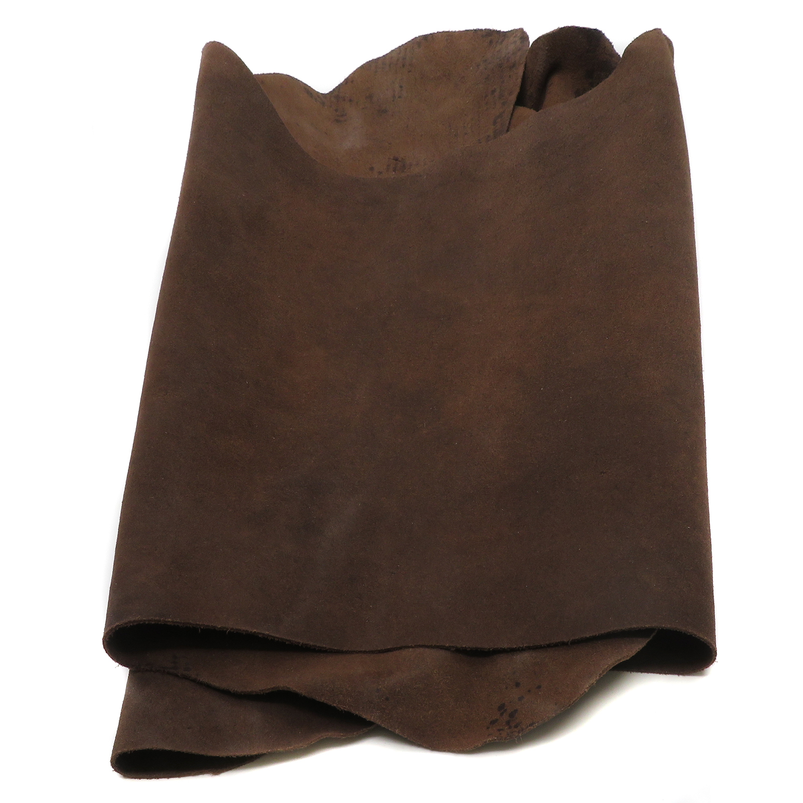 Lederhaut - Wildleder - echtes Velourleder - Braun. Größe: 0,56-0,60 m2