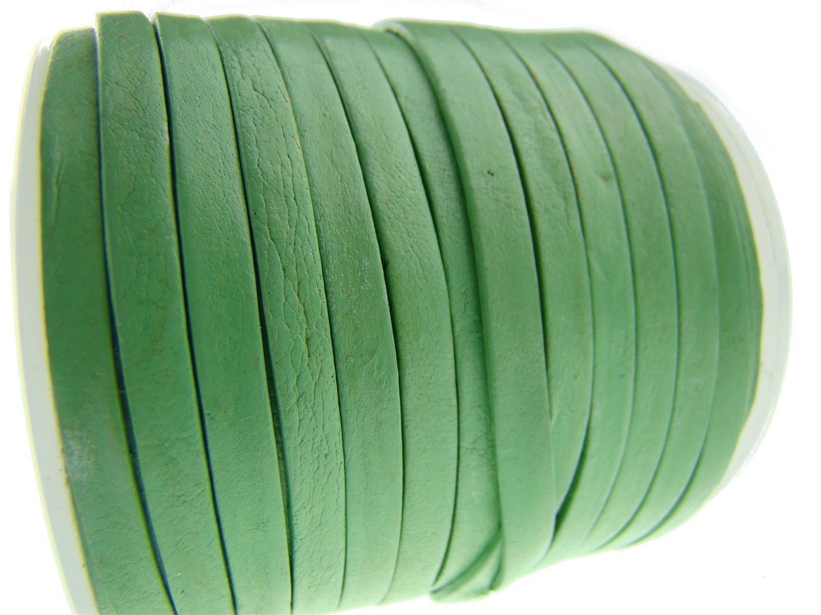 Lederband Flach 4 x 1 mm in Mintgrün - zum Basteln