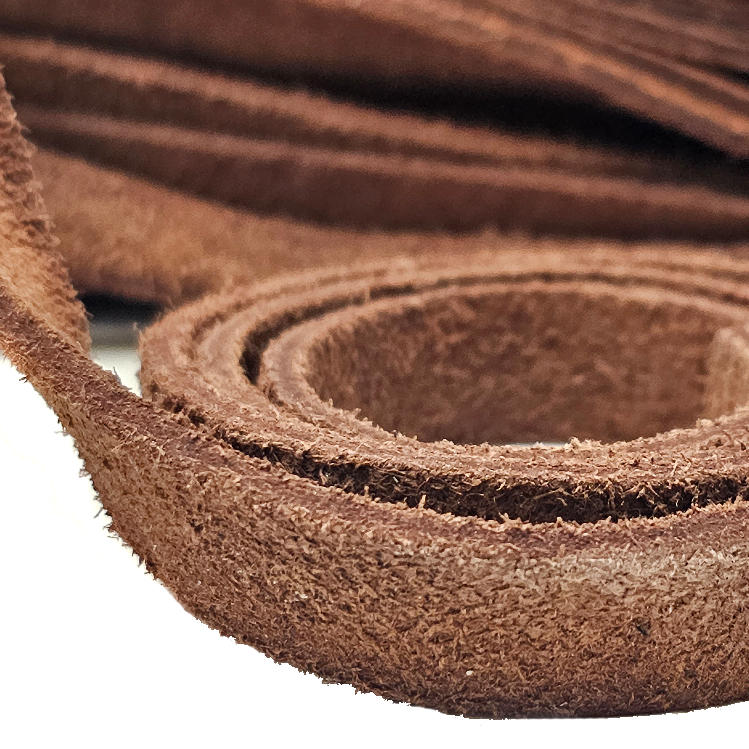 Wildlederband in Hellbraun 15 mm Breite - reines Velourleder