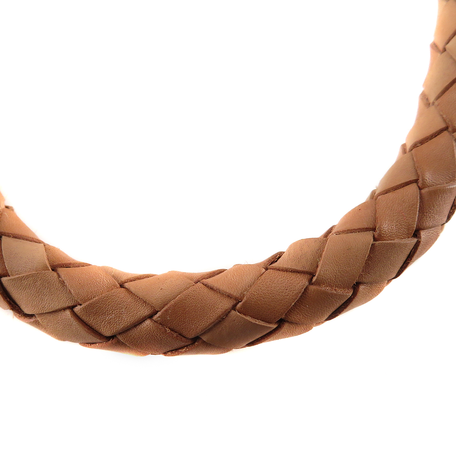 Lederschnur geflochten 10 mm - Natur. Länge: 3 m
