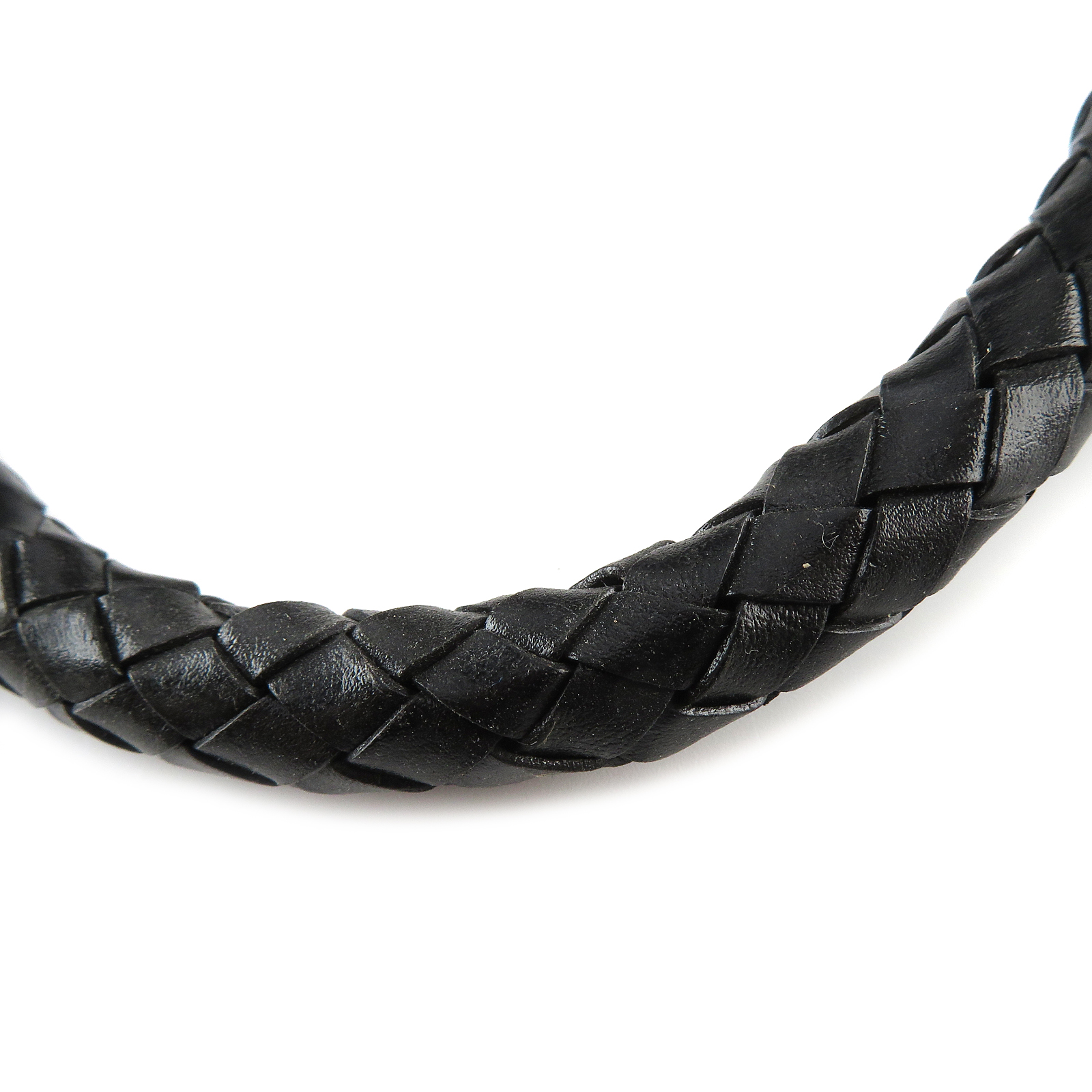 Lederschnur geflochten 10 mm - Schwarz. Länge: 5 m