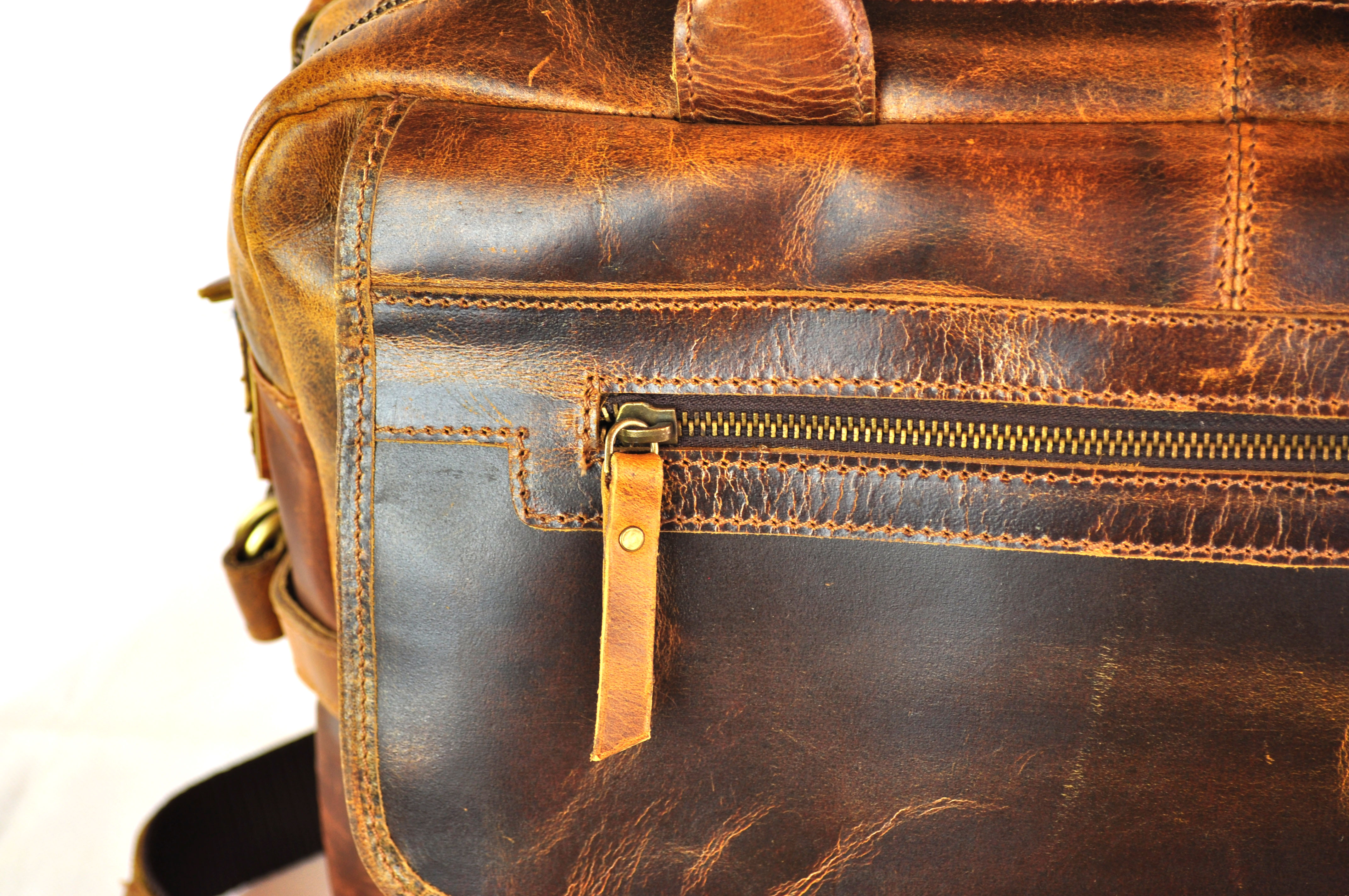 DSC_4006 Ledertasche – Shabby Antik Braun 40cm x 30cm x 13cm