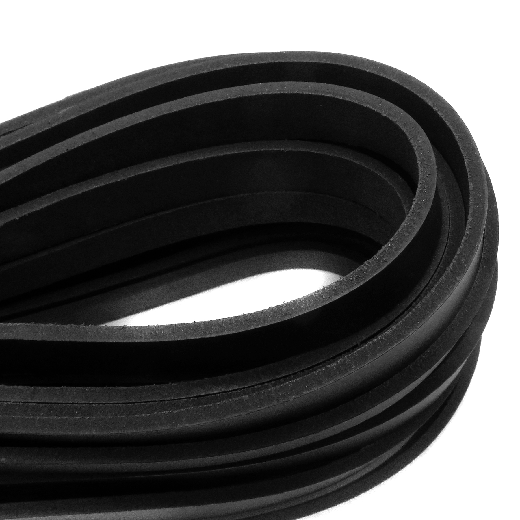 Lederriemen 15 mm x 3 mm in Schwarz- echtes stabiles Leder _2