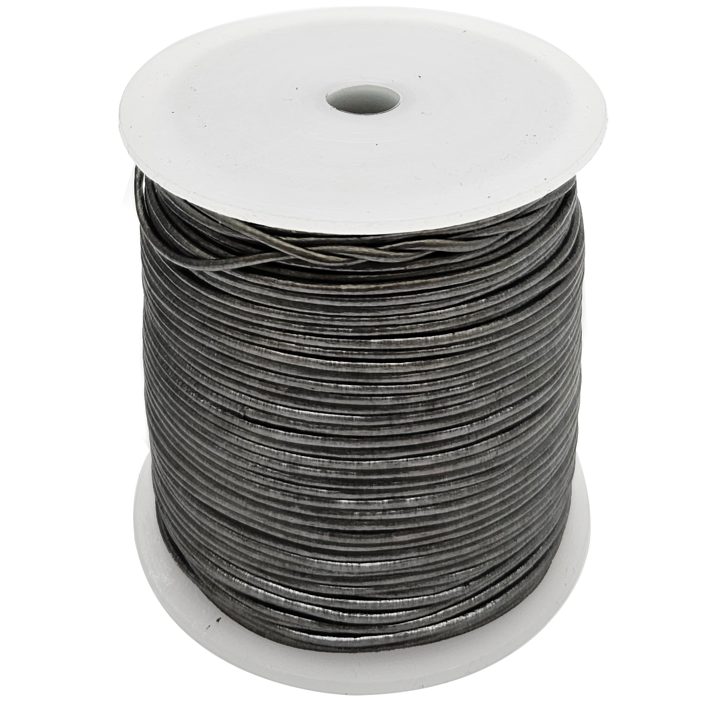 Lederschnur Rund 1 mm - Graphit. Länge: 30 m