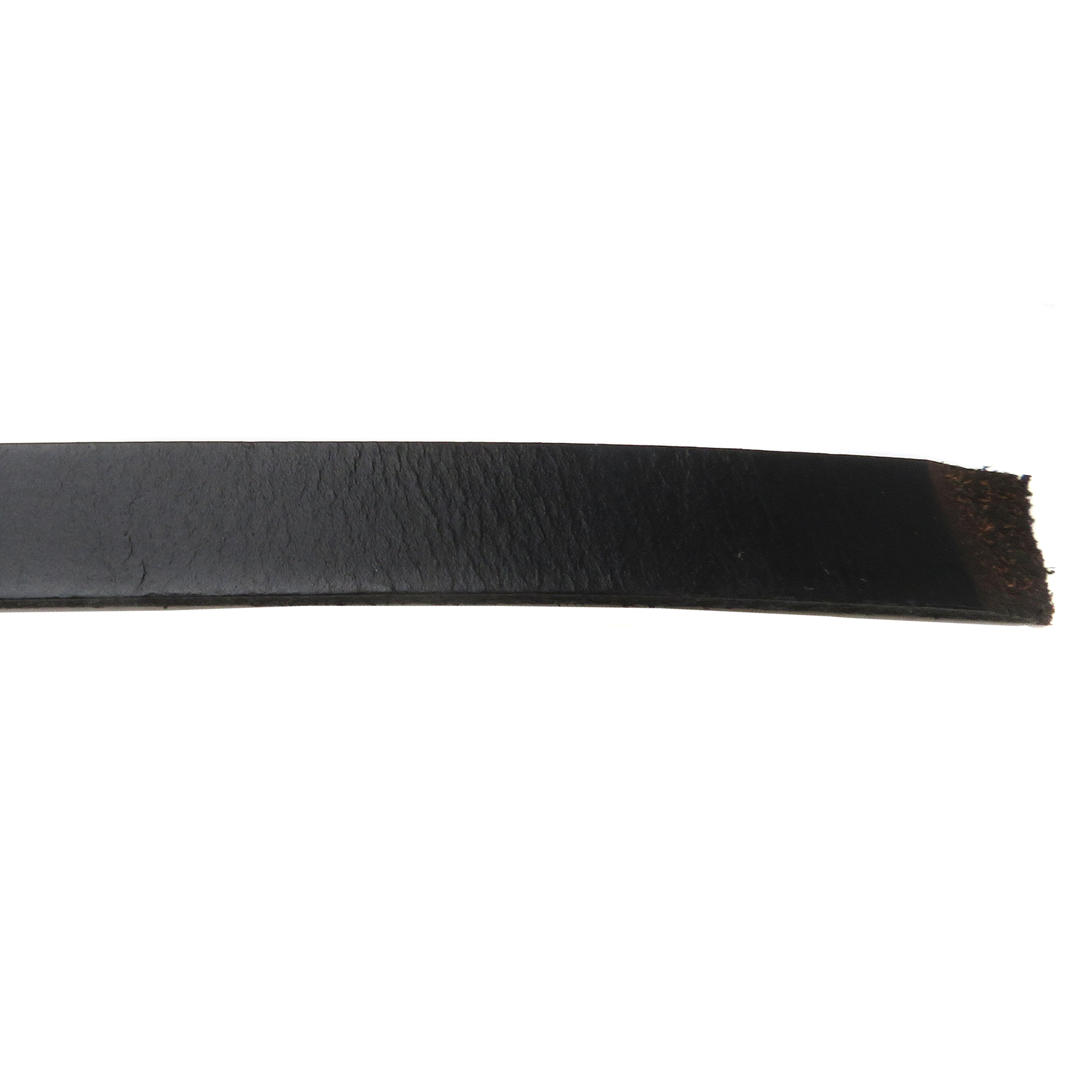 Lederriemen 15 mm x 3 mm in Schwarz- echtes stabiles Leder _4