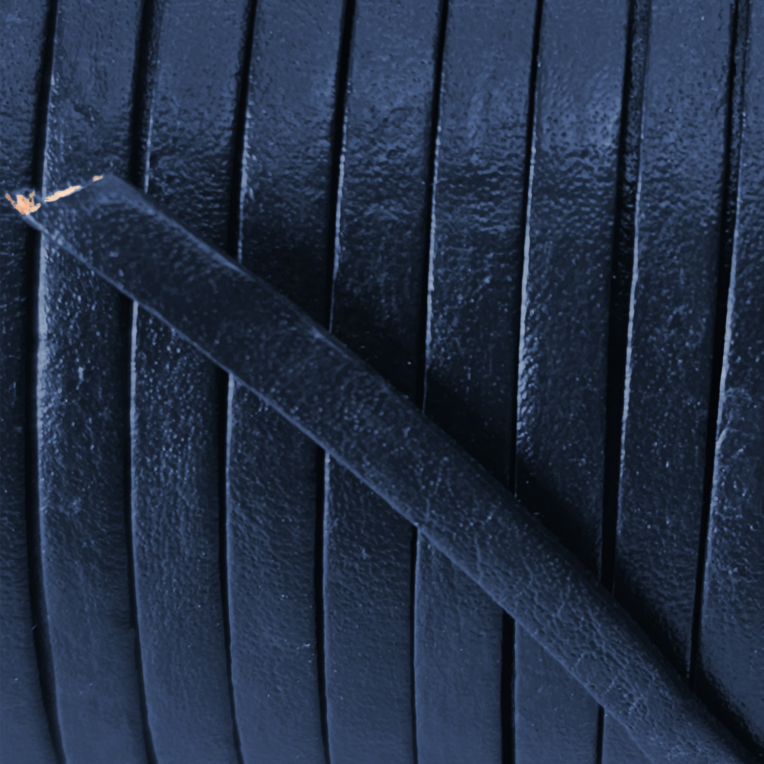 Lederband flach 3 mm Breite, 1 mm Dick für die Lederschmuckherstellung ind das kreative Handwerk -  in Navy