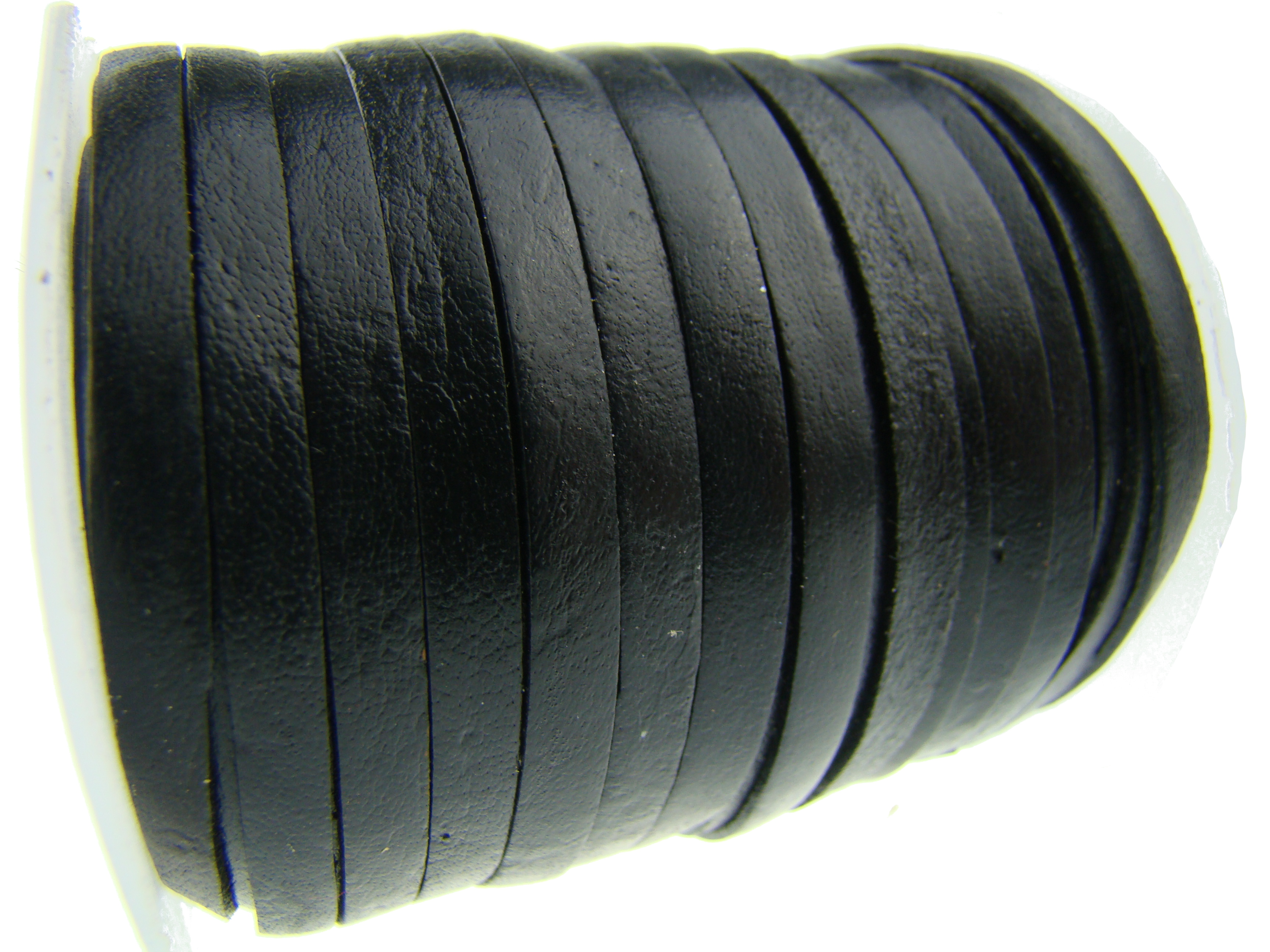 Lederband Flach 4 x 1 mm - Schwarz - zum Basteln