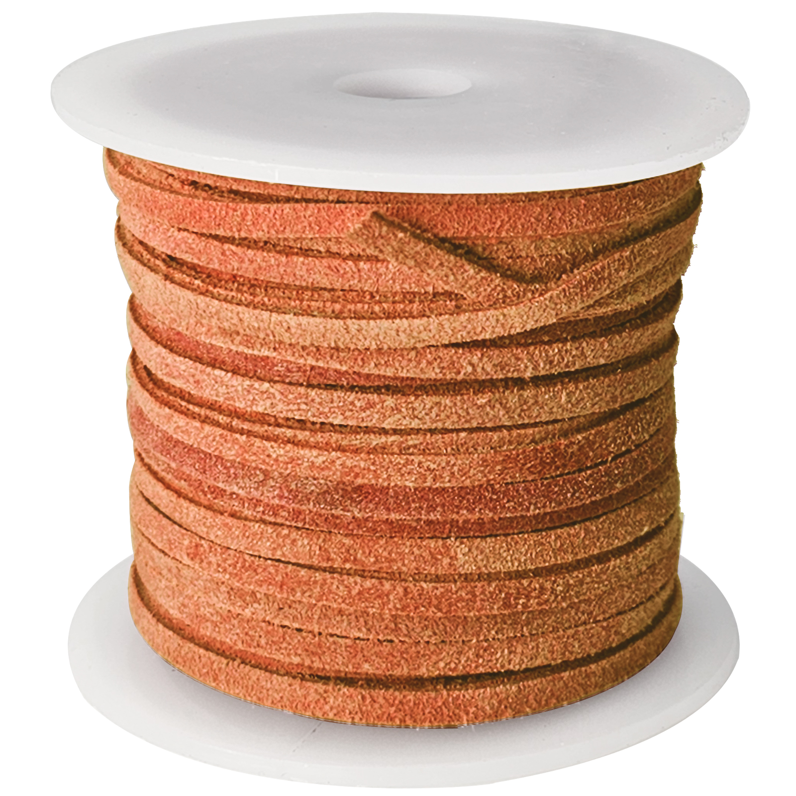Lederband Flach Wild  3 mm x 1,5 mm - Orange. Länge: 10 m