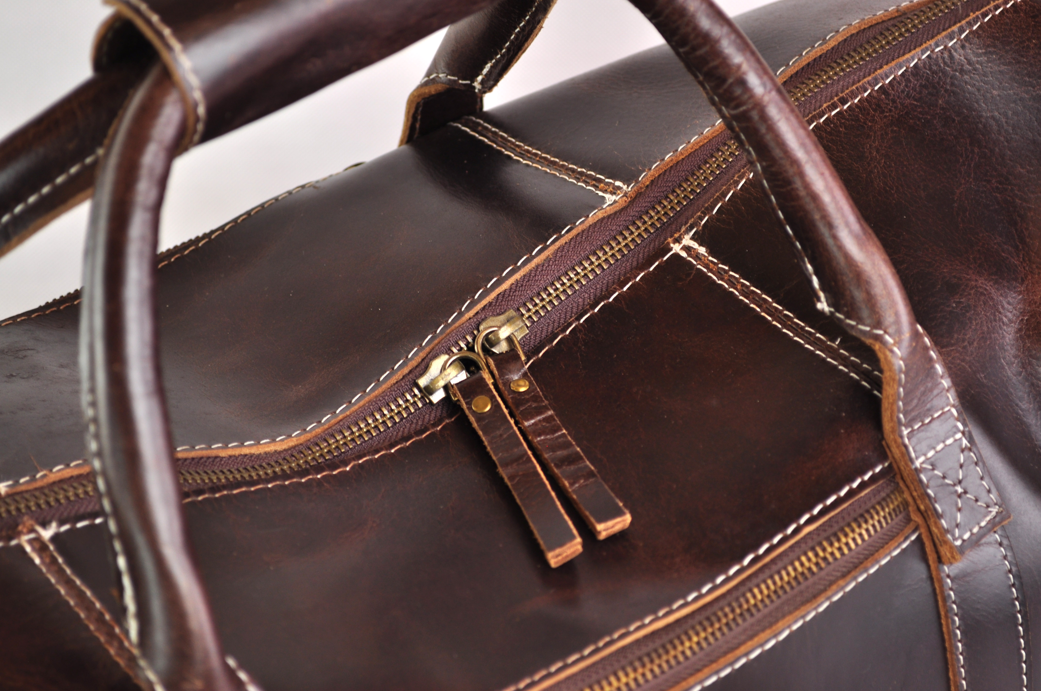 DSC_3745 Große Ledertasche | Reisetasche | Vintage | 52cm x 30cm x 18cm - Braun